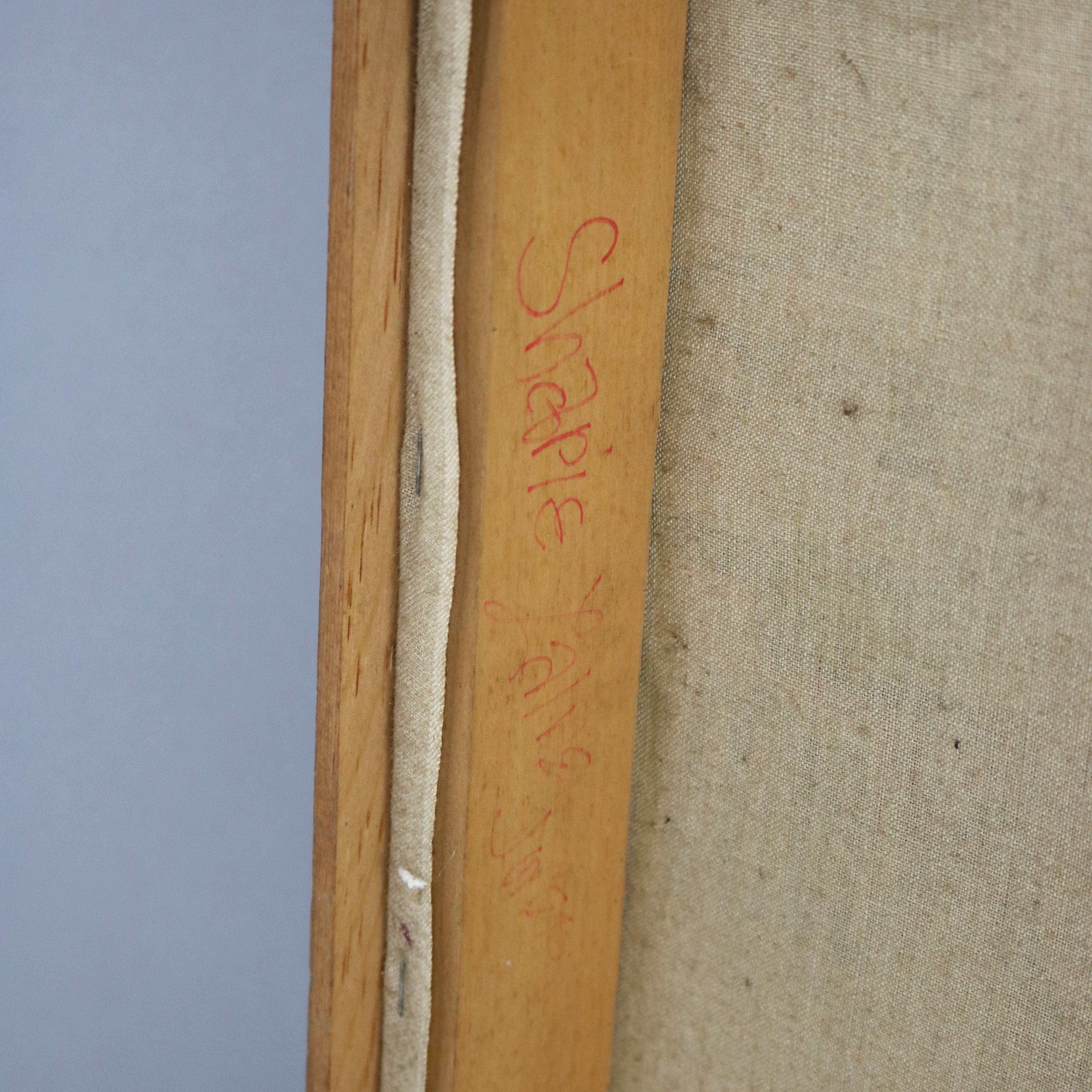 Abstrakt-impressionistisches Gemälde in Übergröße, Öl auf Leinwand, Mid-Century Modern, Gemälde C1968 im Angebot 12