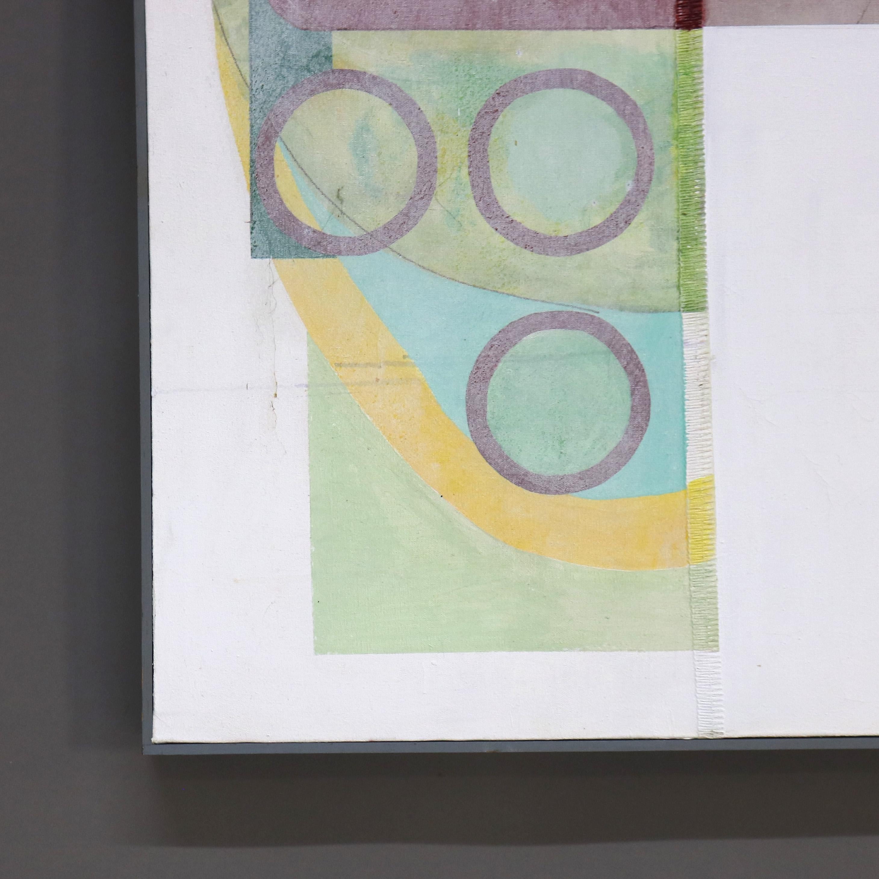 Übergroße Mid Century Modern Abstract Impressionist Öl auf Leinwand Gemälde signiert von Sharie Jones C1968

Maße - 42,5 