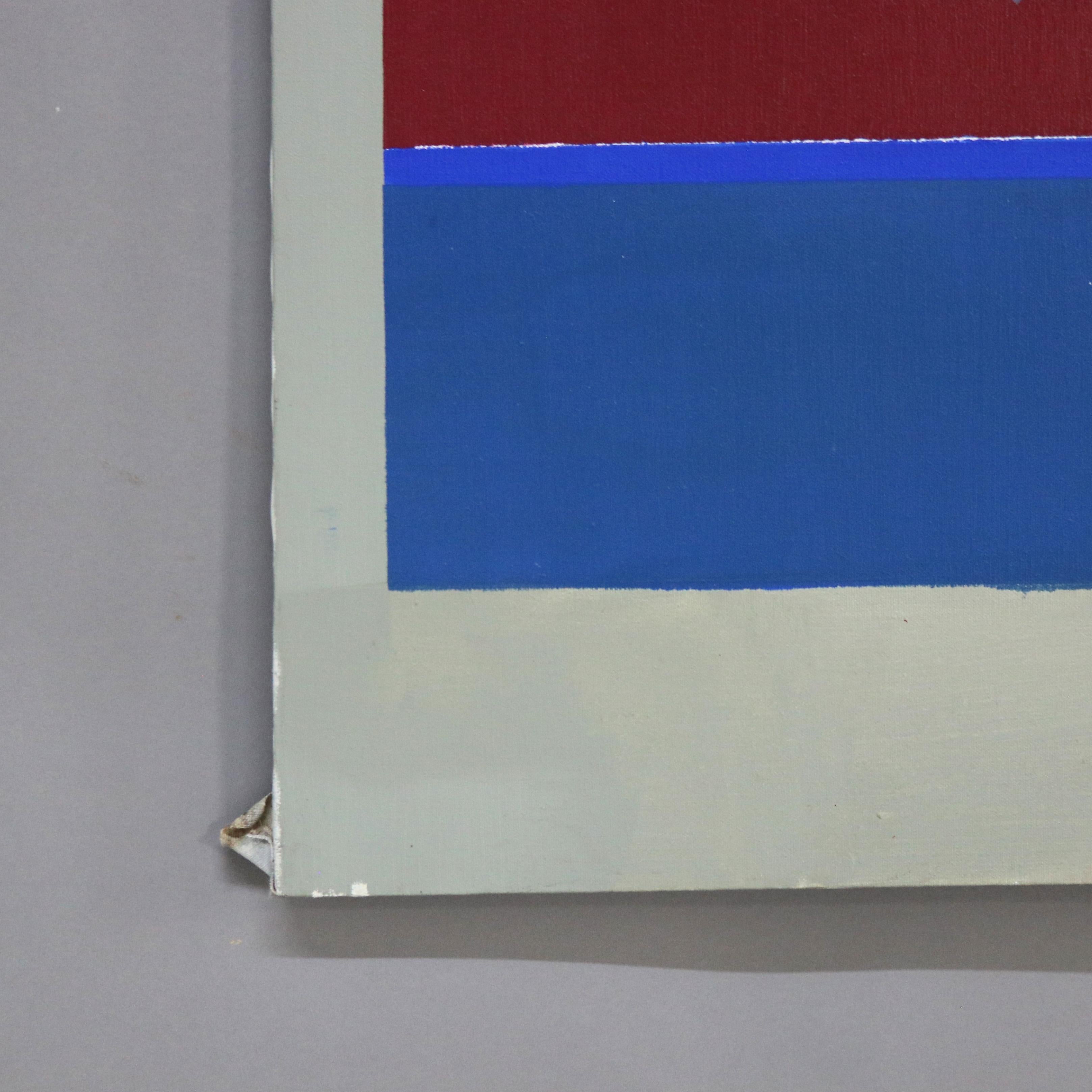 Abstrakt-impressionistisches Gemälde in Übergröße, Öl auf Leinwand, Mid-Century Modern, Gemälde C1968 (Moderne der Mitte des Jahrhunderts) im Angebot