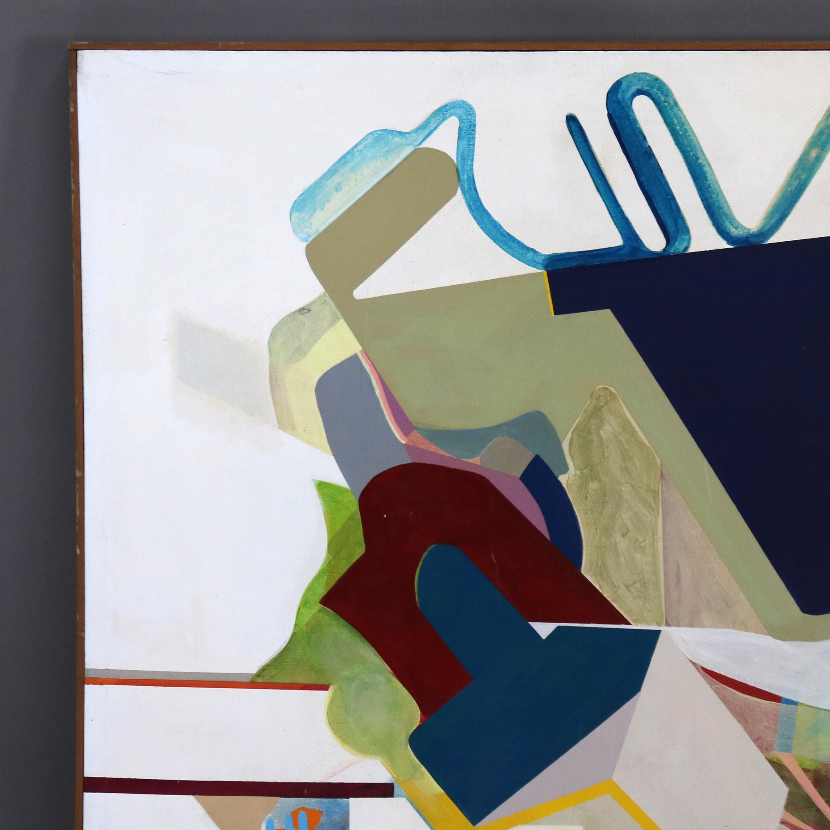 Abstrakt-impressionistisches Gemälde in Übergröße, Öl auf Leinwand, Mid-Century Modern, Gemälde C1968 (Moderne der Mitte des Jahrhunderts) im Angebot