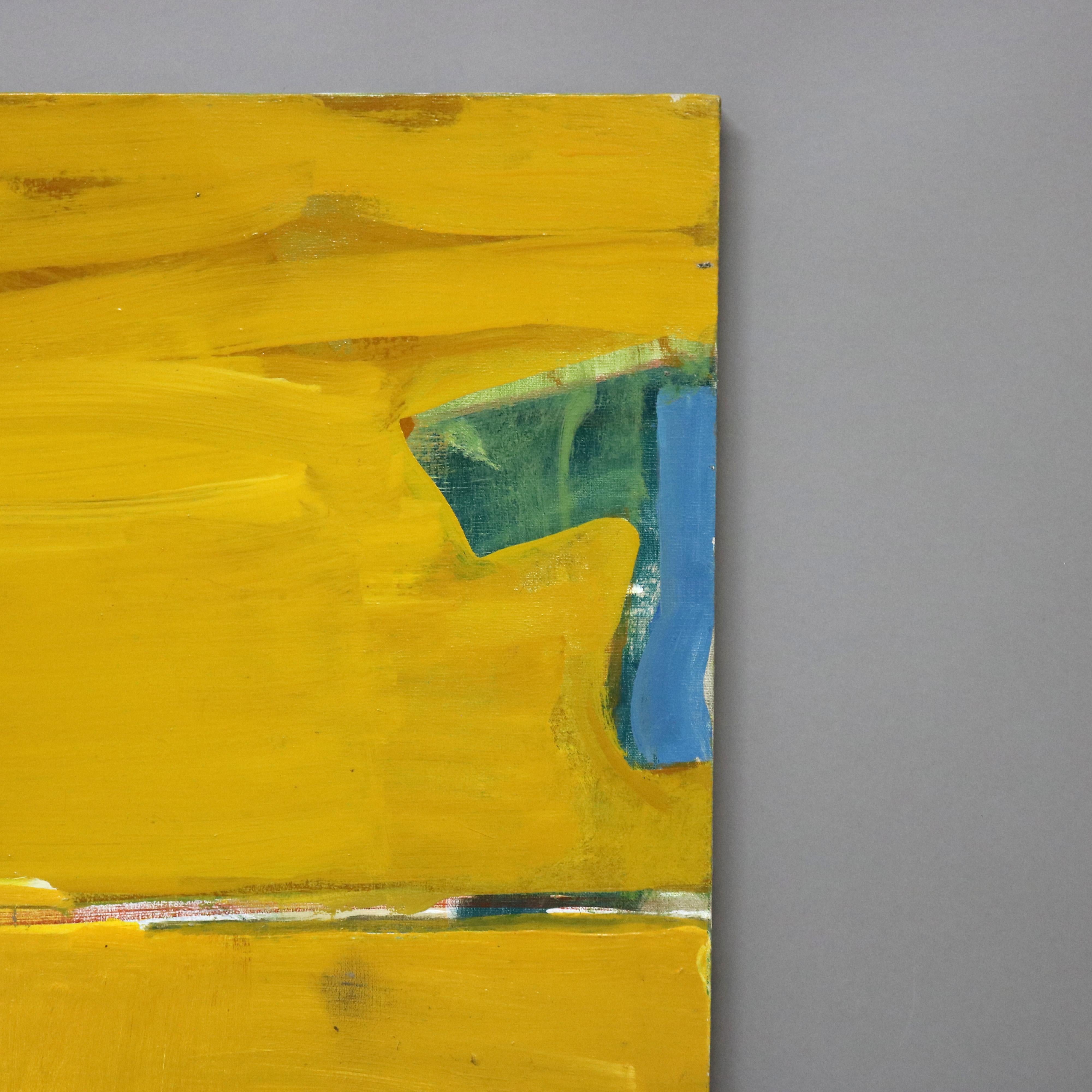 Mid-Century moderno Pittura astratta impressionista su tela di grandi dimensioni del Mid Century Modern C1968