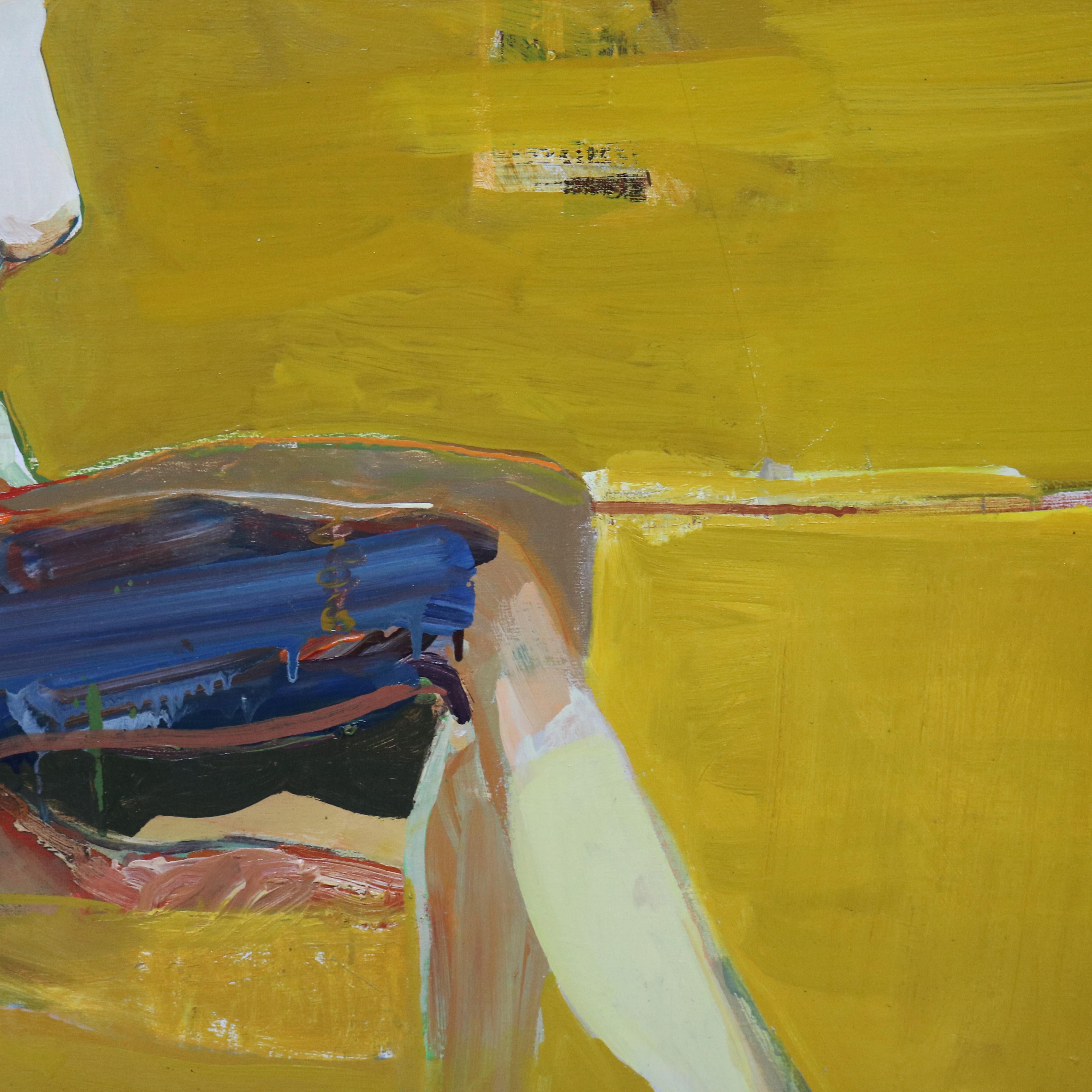 Pittura astratta impressionista su tela di grandi dimensioni del Mid Century Modern C1968 In condizioni buone a Big Flats, NY