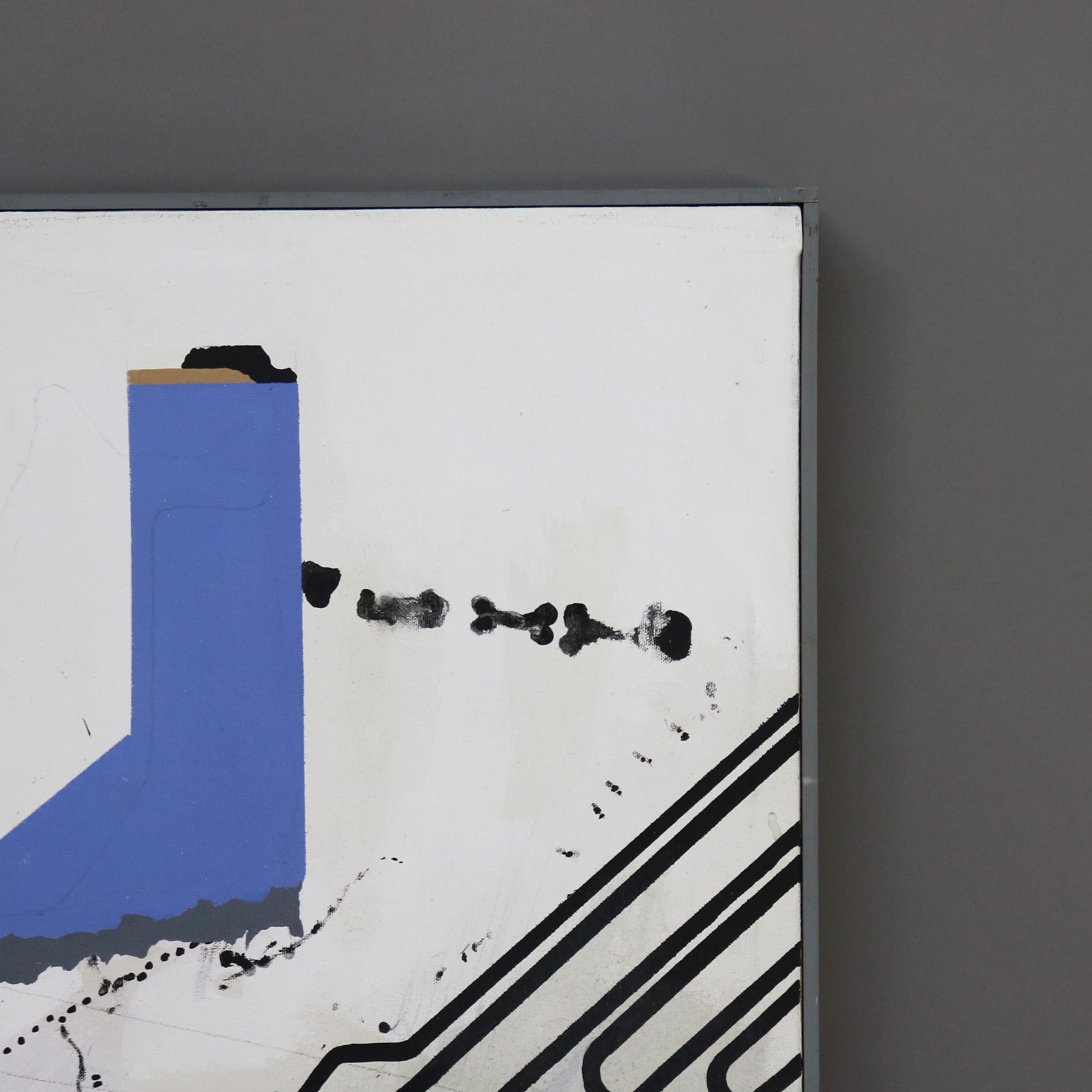 Abstrakt-impressionistisches Gemälde in Übergröße, Öl auf Leinwand, Mid-Century Modern, Gemälde C1968 (20. Jahrhundert) im Angebot