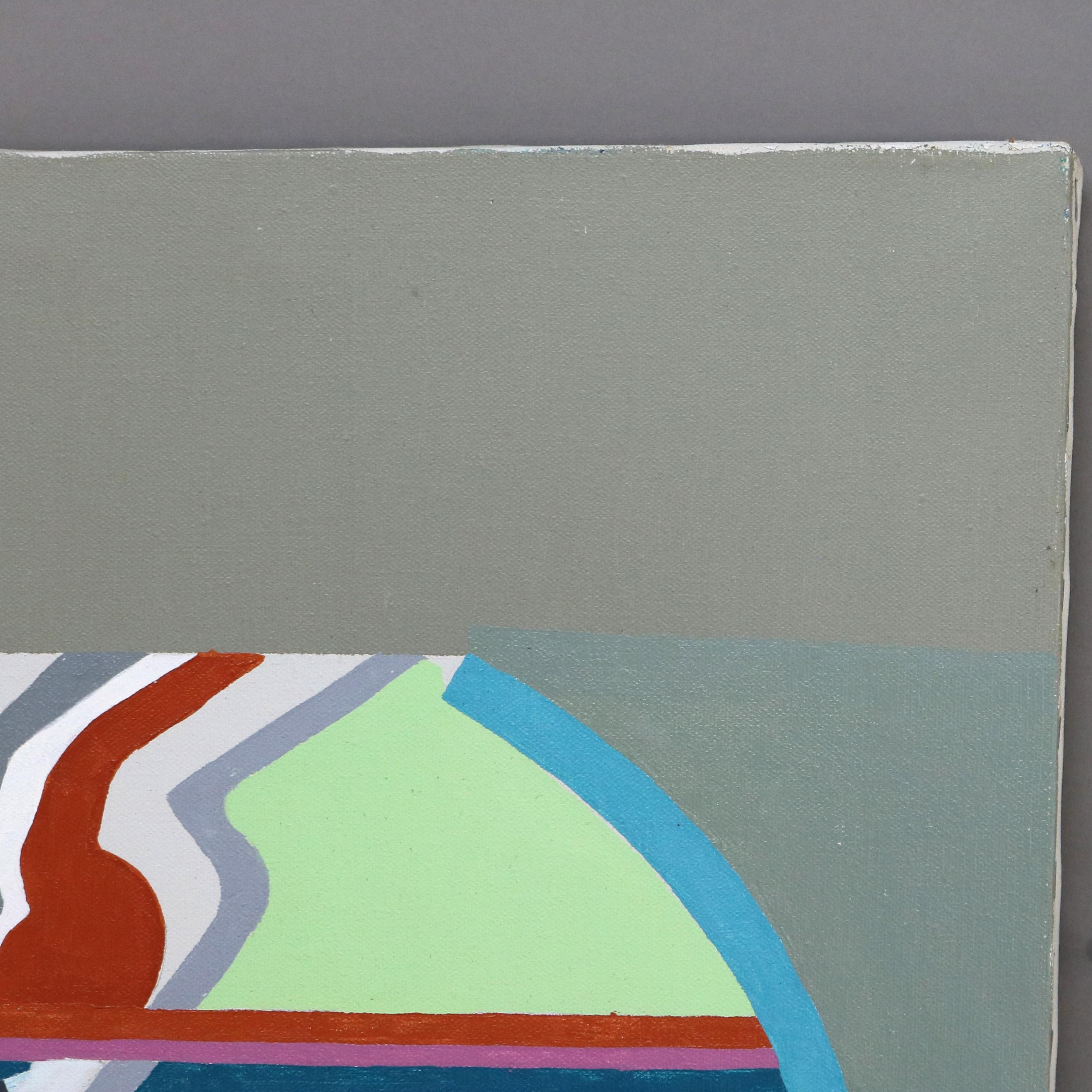 Abstrakt-impressionistisches Gemälde in Übergröße, Öl auf Leinwand, Mid-Century Modern, Gemälde C1968 im Angebot 3