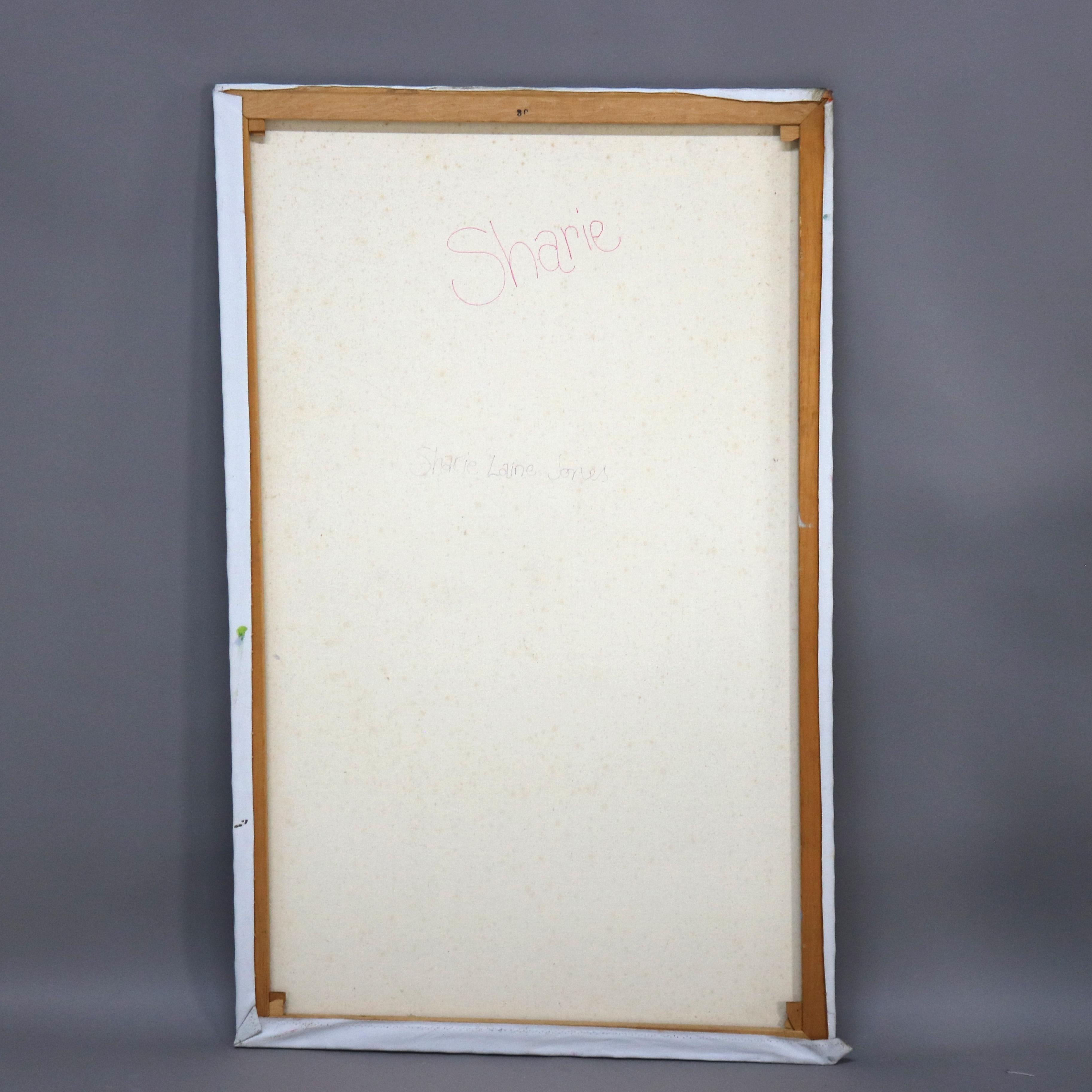 Abstrakt-impressionistisches Gemälde in Übergröße, Öl auf Leinwand, Mid-Century Modern, Gemälde C1968 im Angebot 4