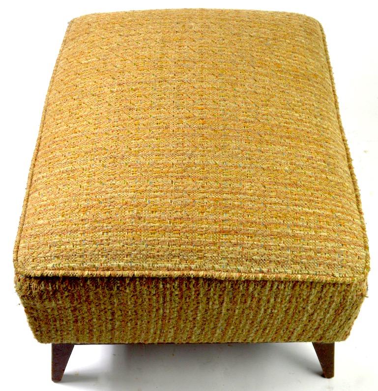 Oversized Mid Century  Ottoman Footrest Pouf In Fair Condition In New York, NY