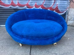 Oversized Milo Baughman Round Circular Chaise "Satellite" Lounge Chair