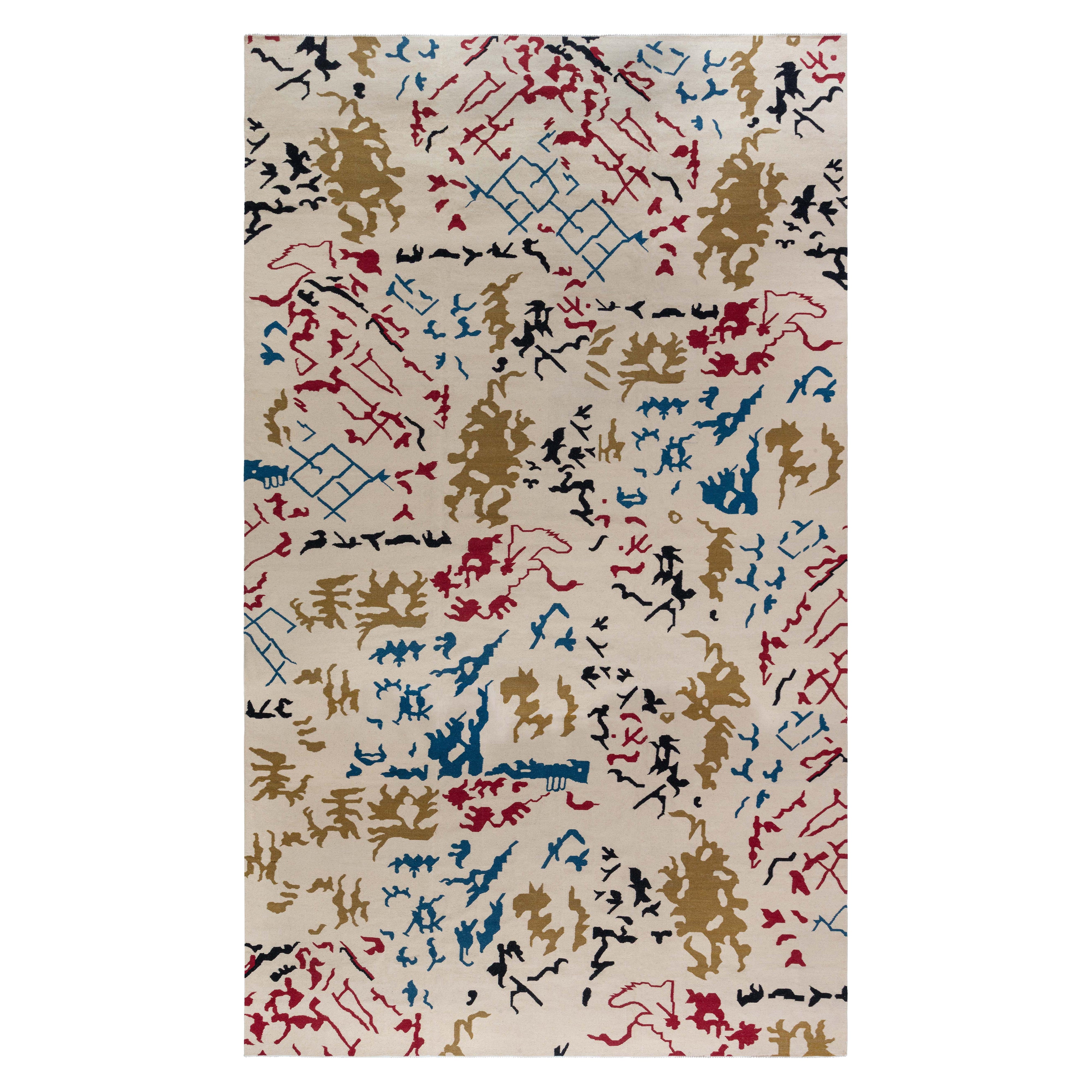 Oversized Modern Flat Weave Rug Doris Leslie Blau For Sale