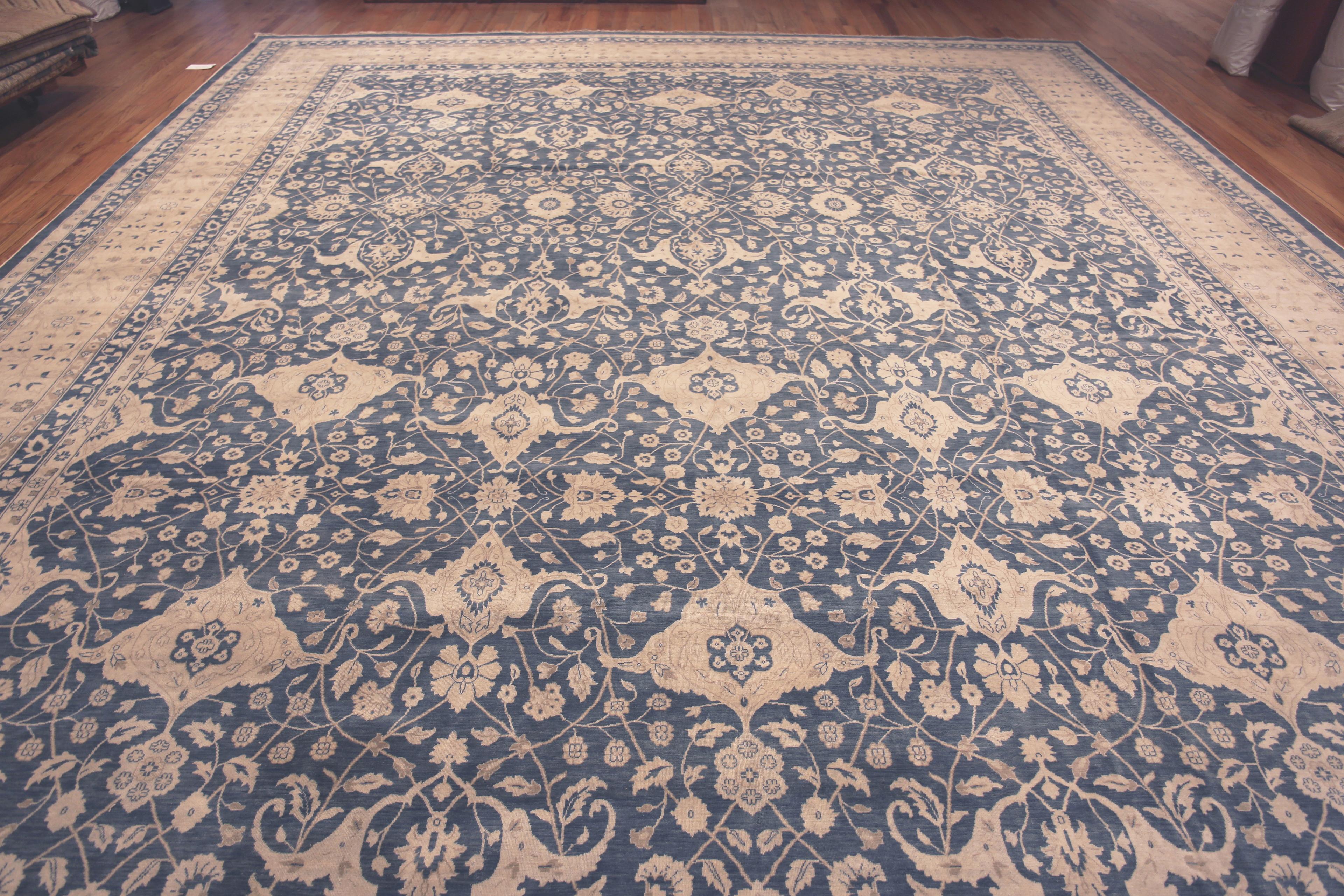 Oversized Modern Indian Agra Rug, Country of Origin: Modern India Rugs. Circa date: Modern. Size: 15 ft x 24 ft 9 in (4.57 m x 7.54 m)
