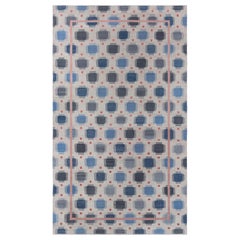 Tappeto geometrico sovradimensionato di ispirazione svedese di Doris Leslie Blau