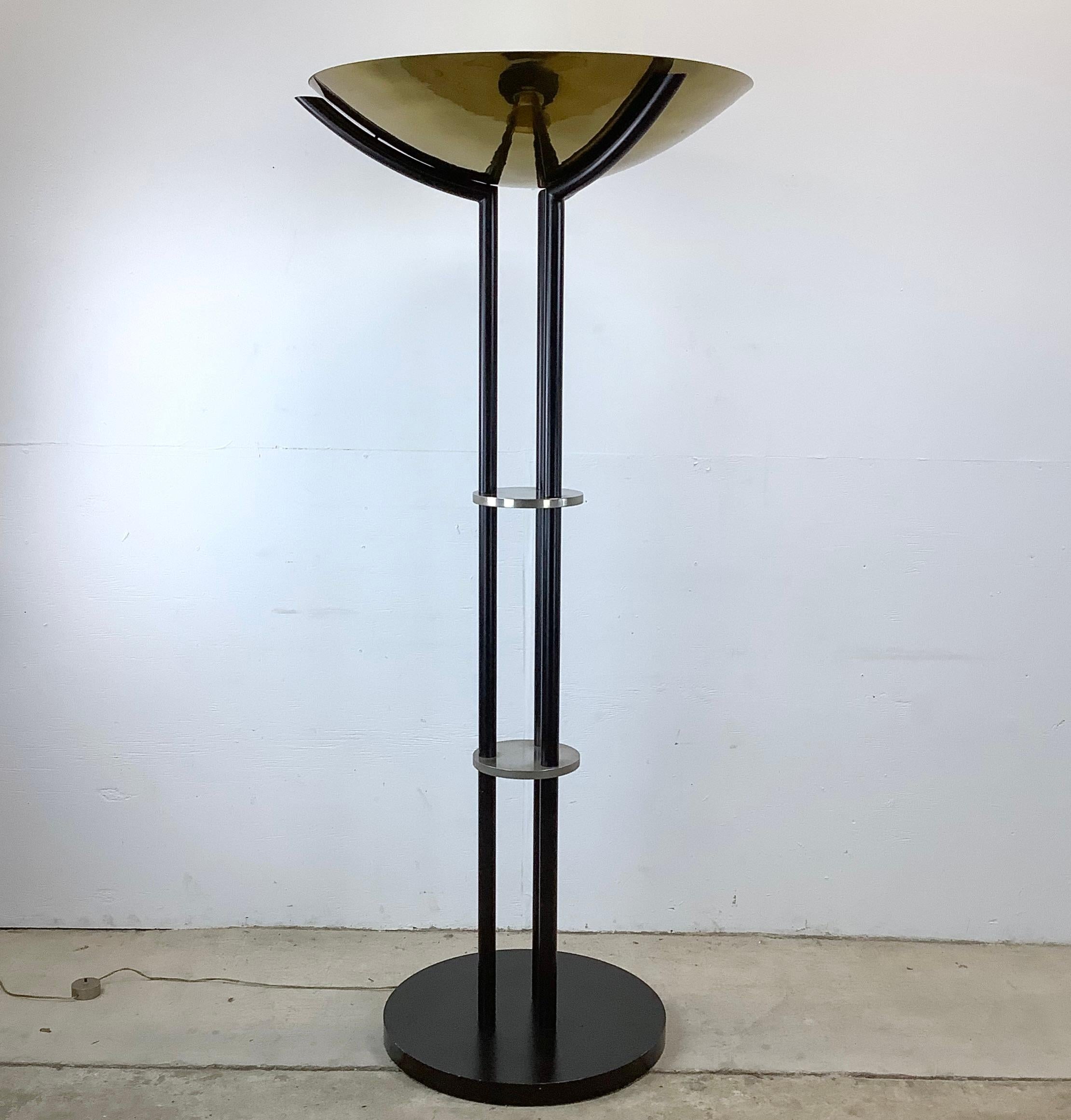 Unknown Oversized Modernist Torchiere Lamp after Karl Springer