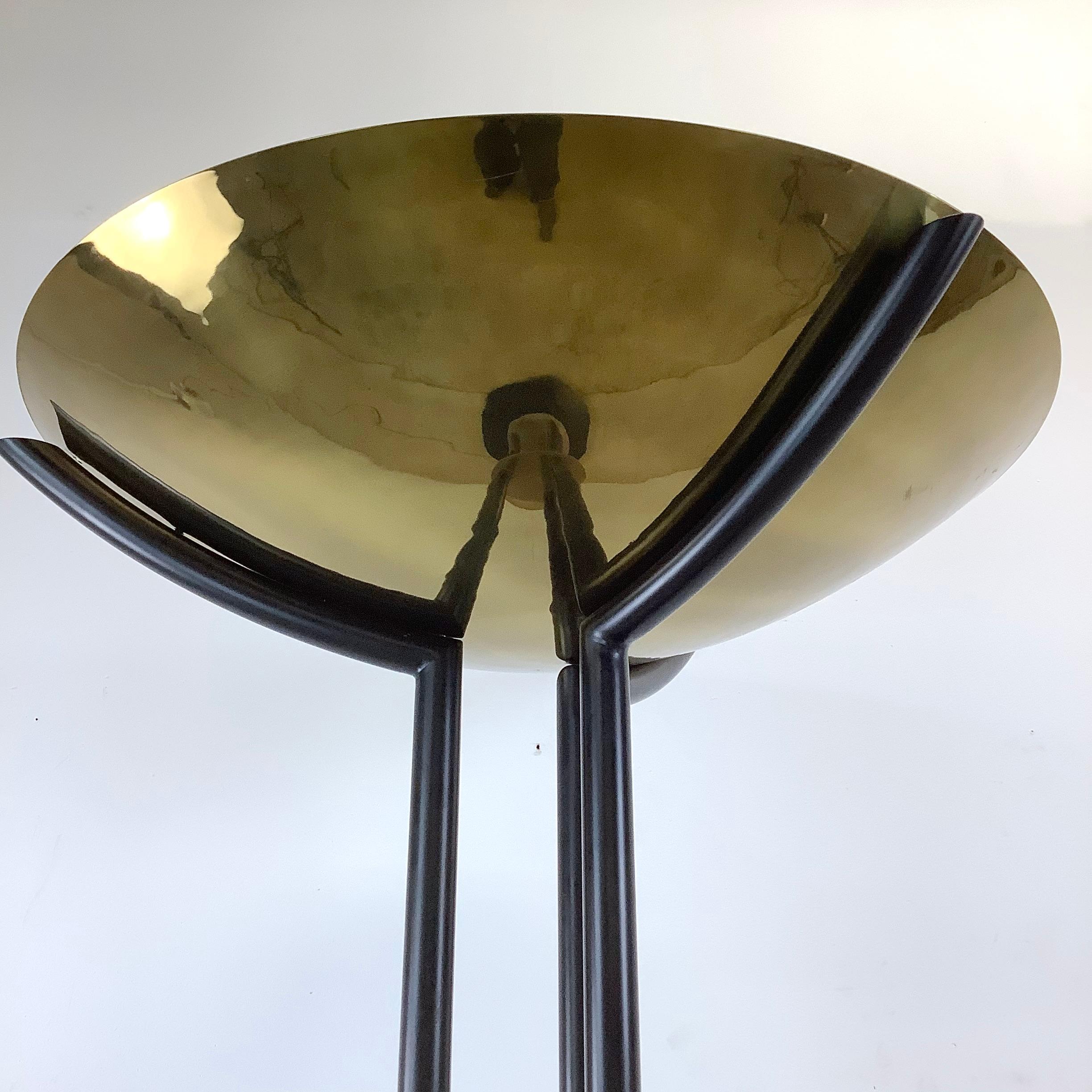 Oversized Modernist Torchiere Lamp after Karl Springer 1