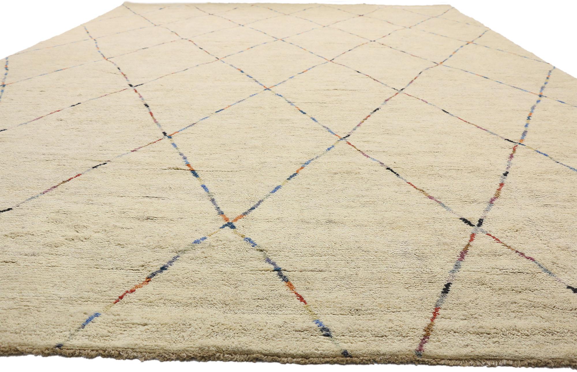 Modern Contemporary Room Size Moroccan 12 x 20 Rug For Sale