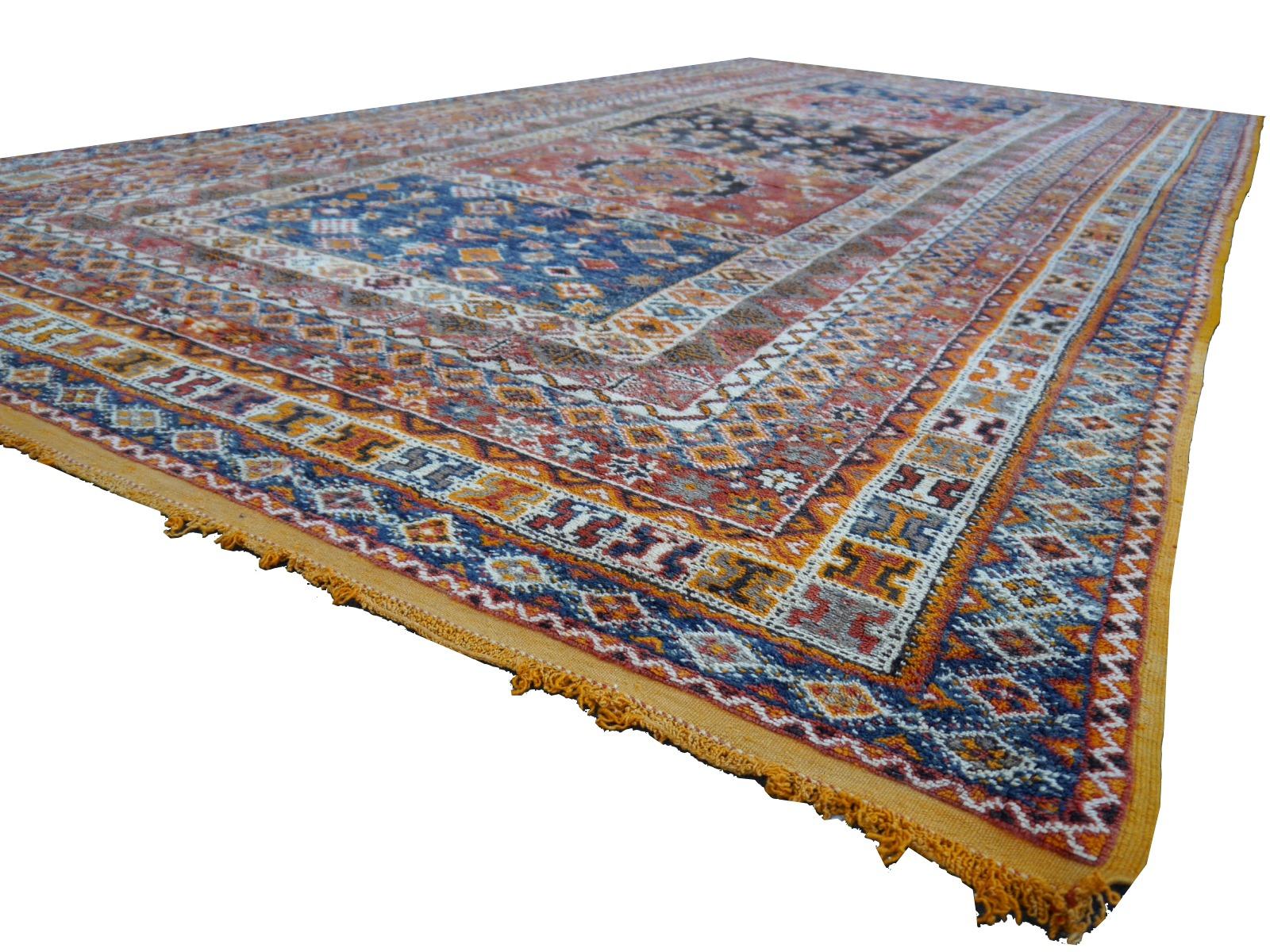 Oversized Moroccan Vintage Rug North African Tribal Design Djoharian Collection For Sale 4