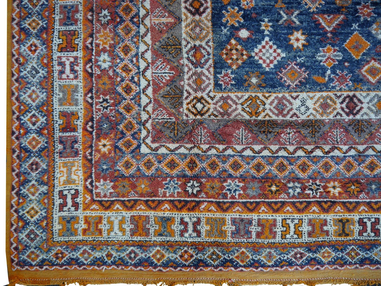 Oversized Moroccan Vintage Rug North African Tribal Design Djoharian Collection For Sale 7