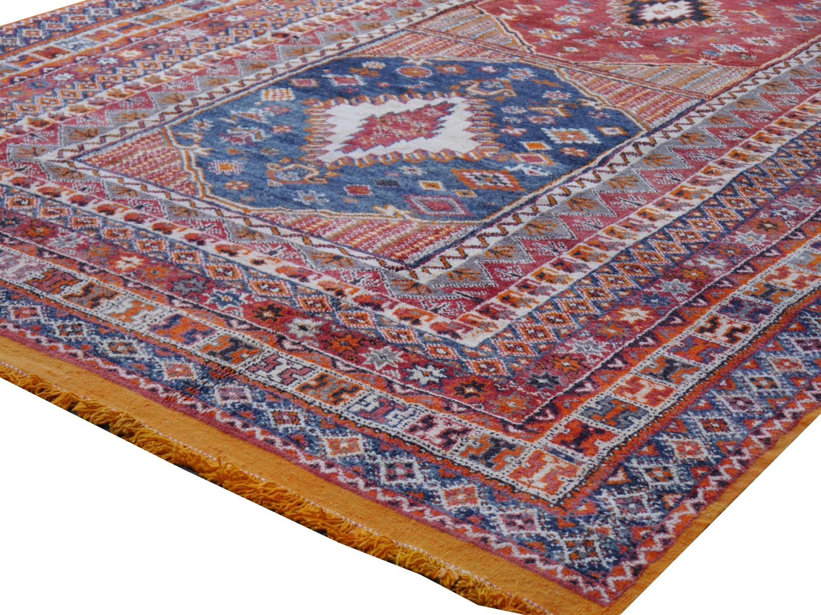 Oversized Moroccan Vintage Rug North African Tribal Design Djoharian Collection  For Sale 14
