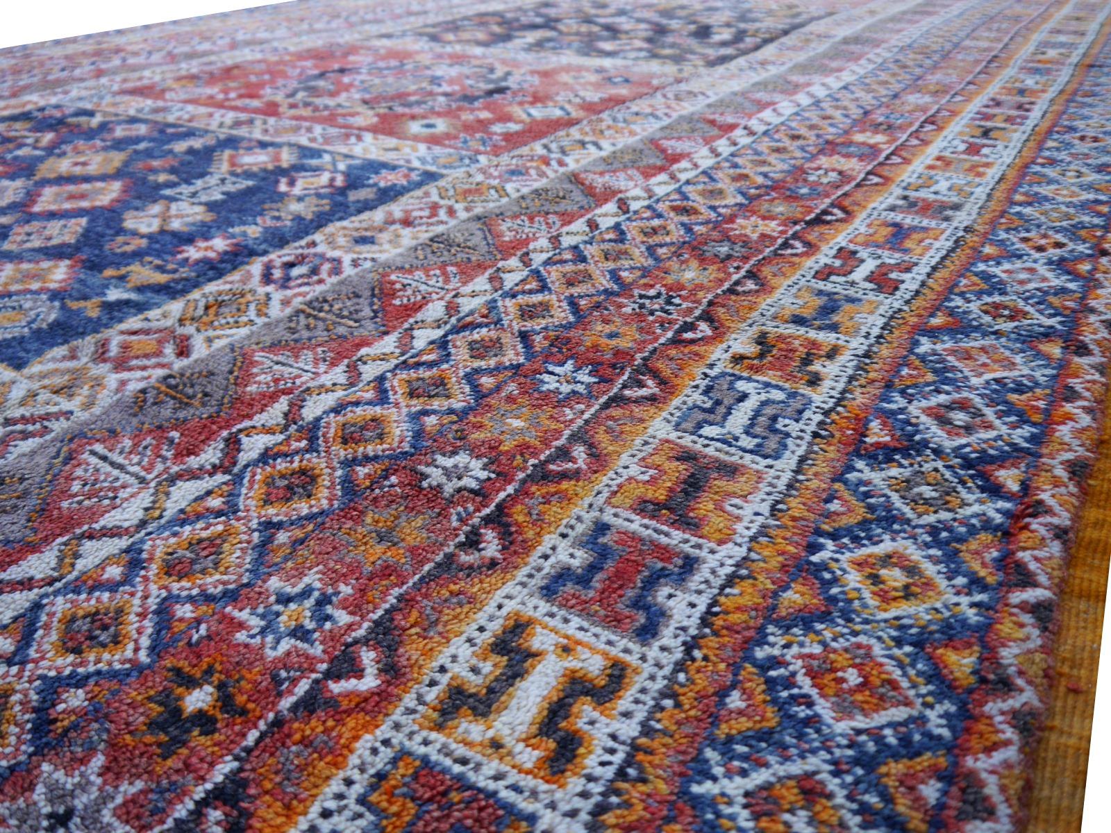 Oversized Moroccan Vintage Rug North African Tribal Design Djoharian Collection For Sale 1