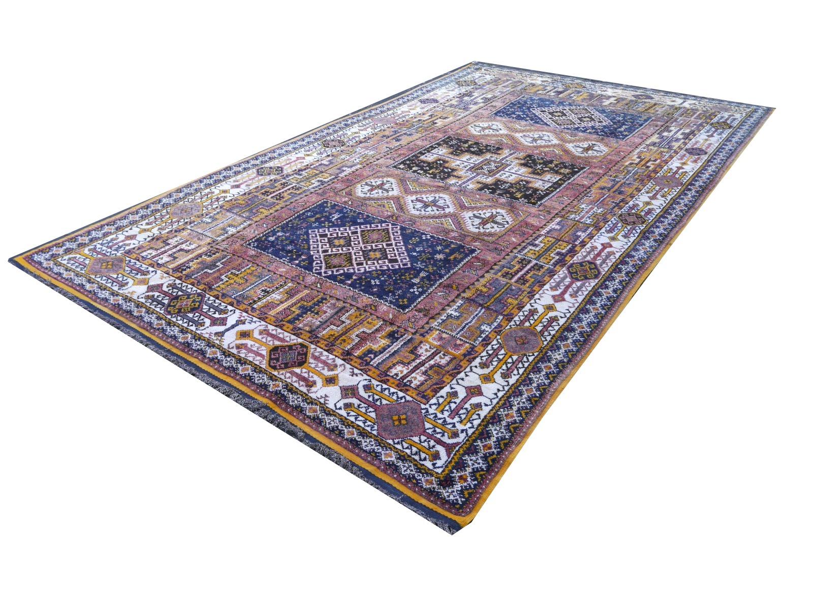 Oversized Moroccan Vintage Rug North African Tribal Design Djoharian Collection  For Sale 1
