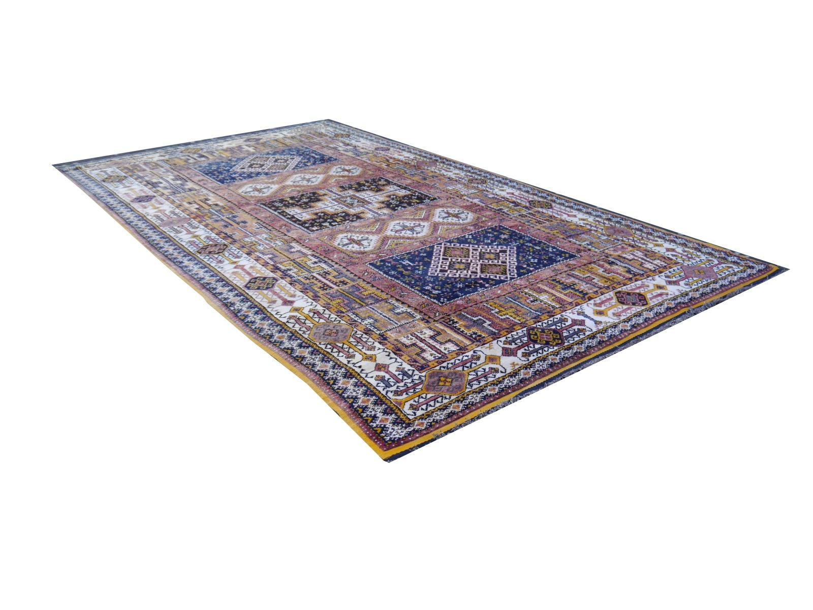 Oversized Moroccan Vintage Rug North African Tribal Design Djoharian Collection  For Sale 2