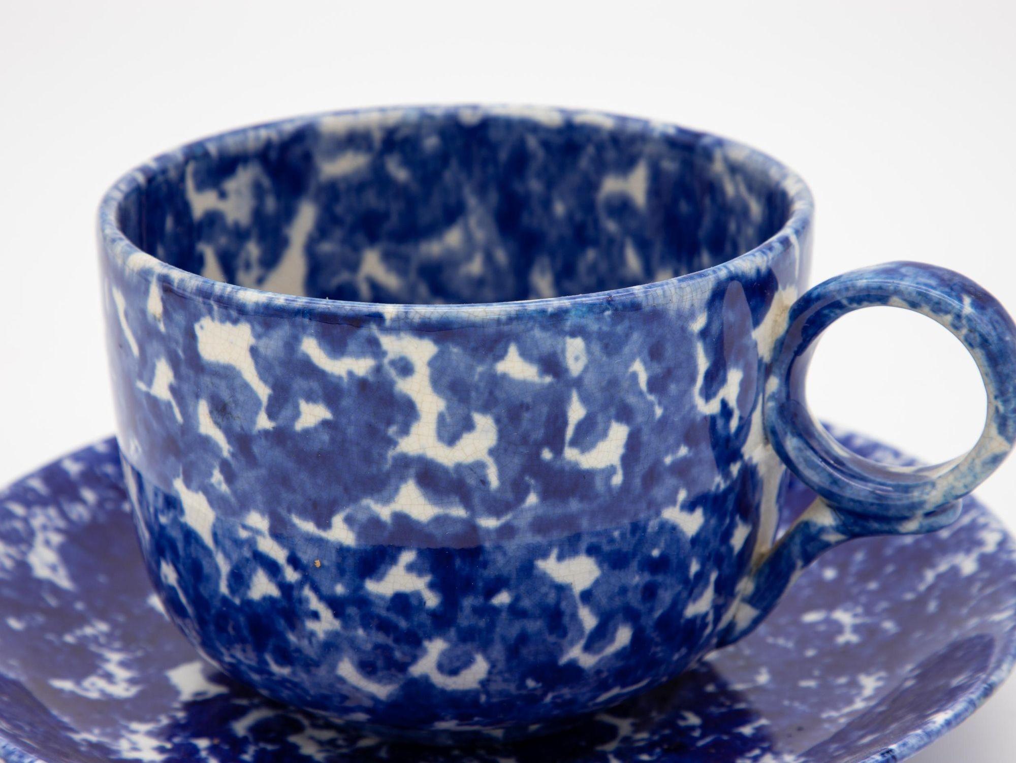 Ceramic Oversized Mug & Saucer For Sale