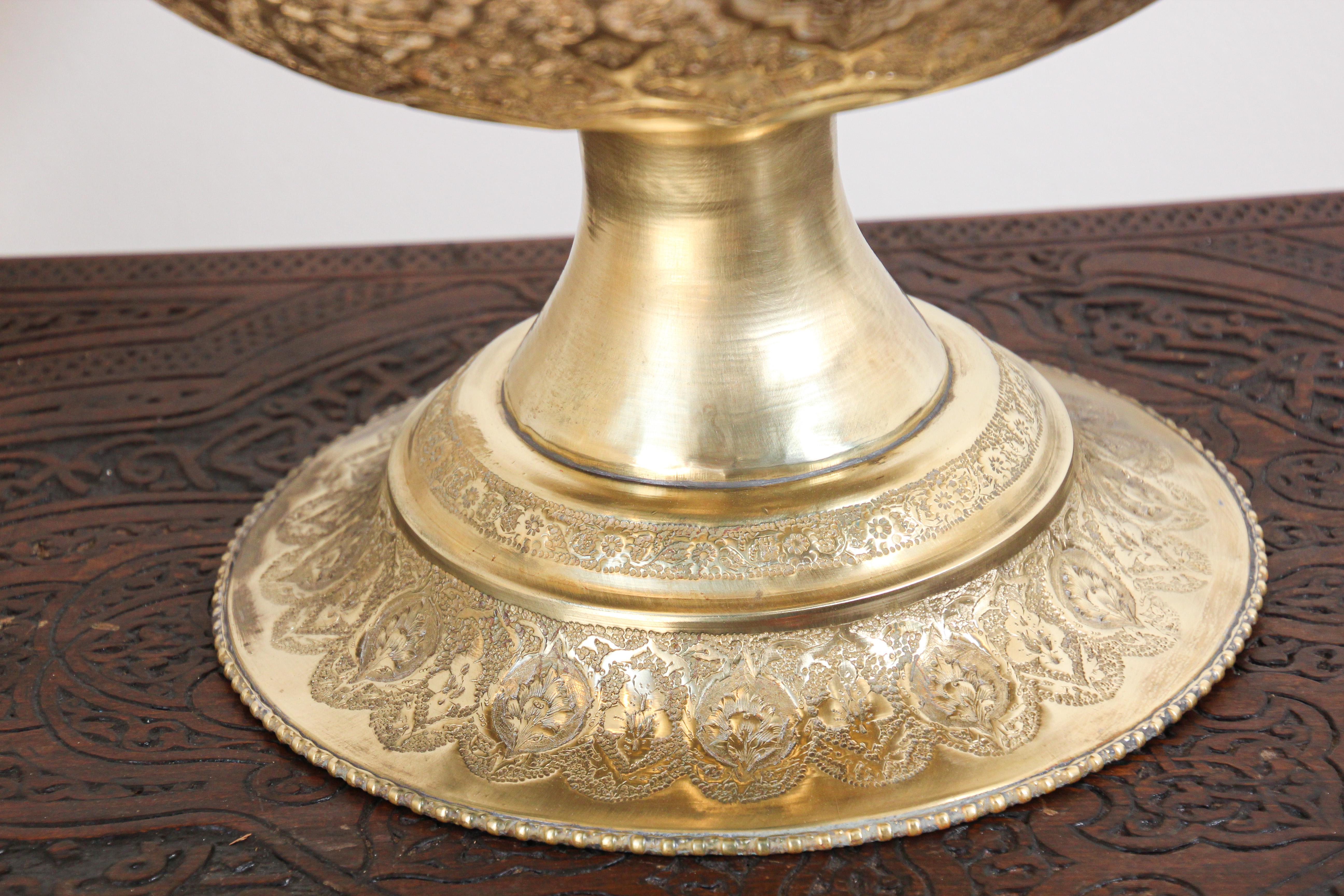 Oversized Mughal Indian Brass Bottle Urn For Sale 8