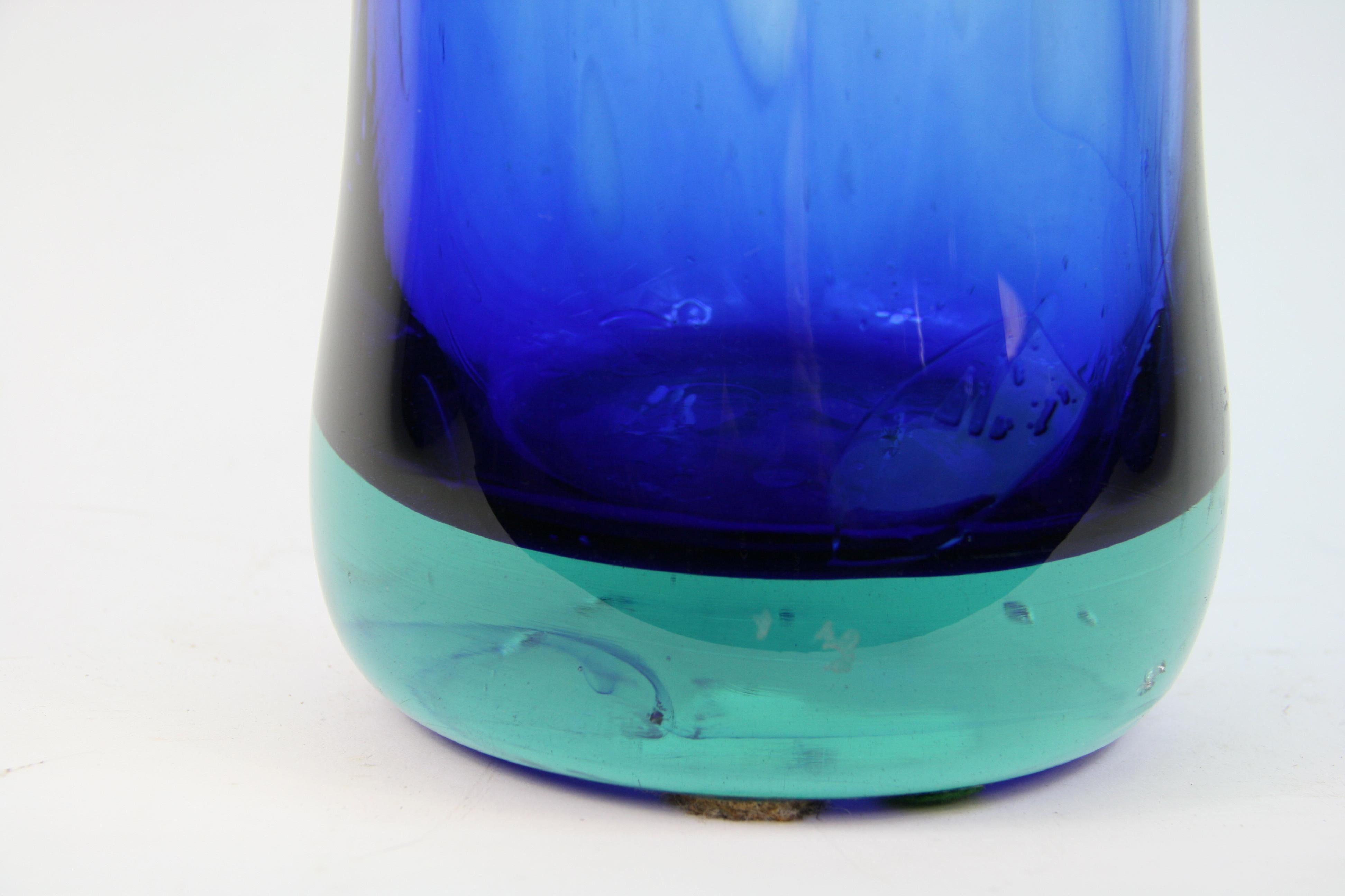 Art Glass Oversized Murano Hand Blown Glass Shaped Vase