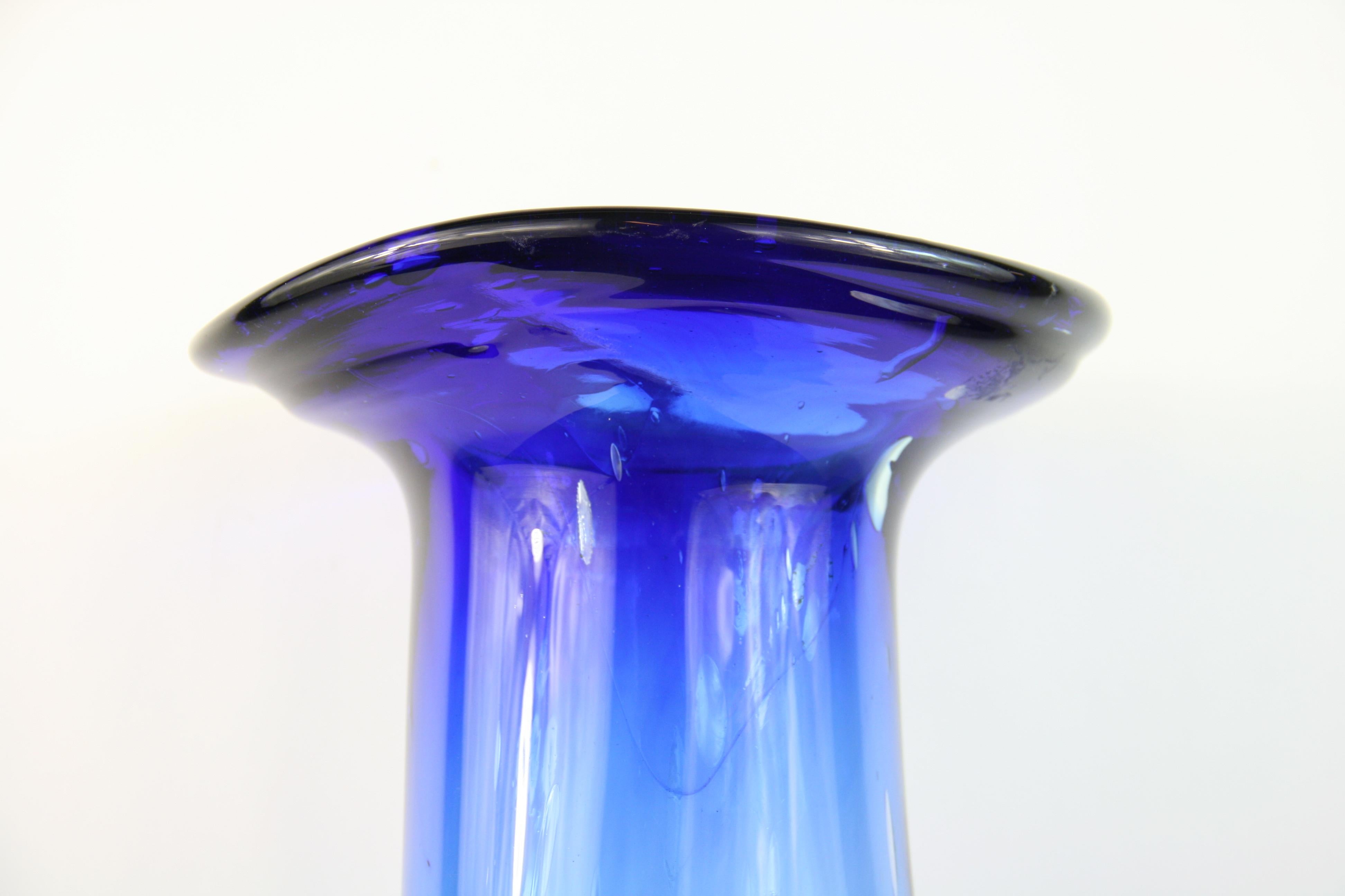 Oversized Murano Hand Blown Glass Shaped Vase 1