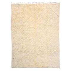 Oversized Neutral Moroccan Rug, Organic Modern Style Marries Subtle Shibui