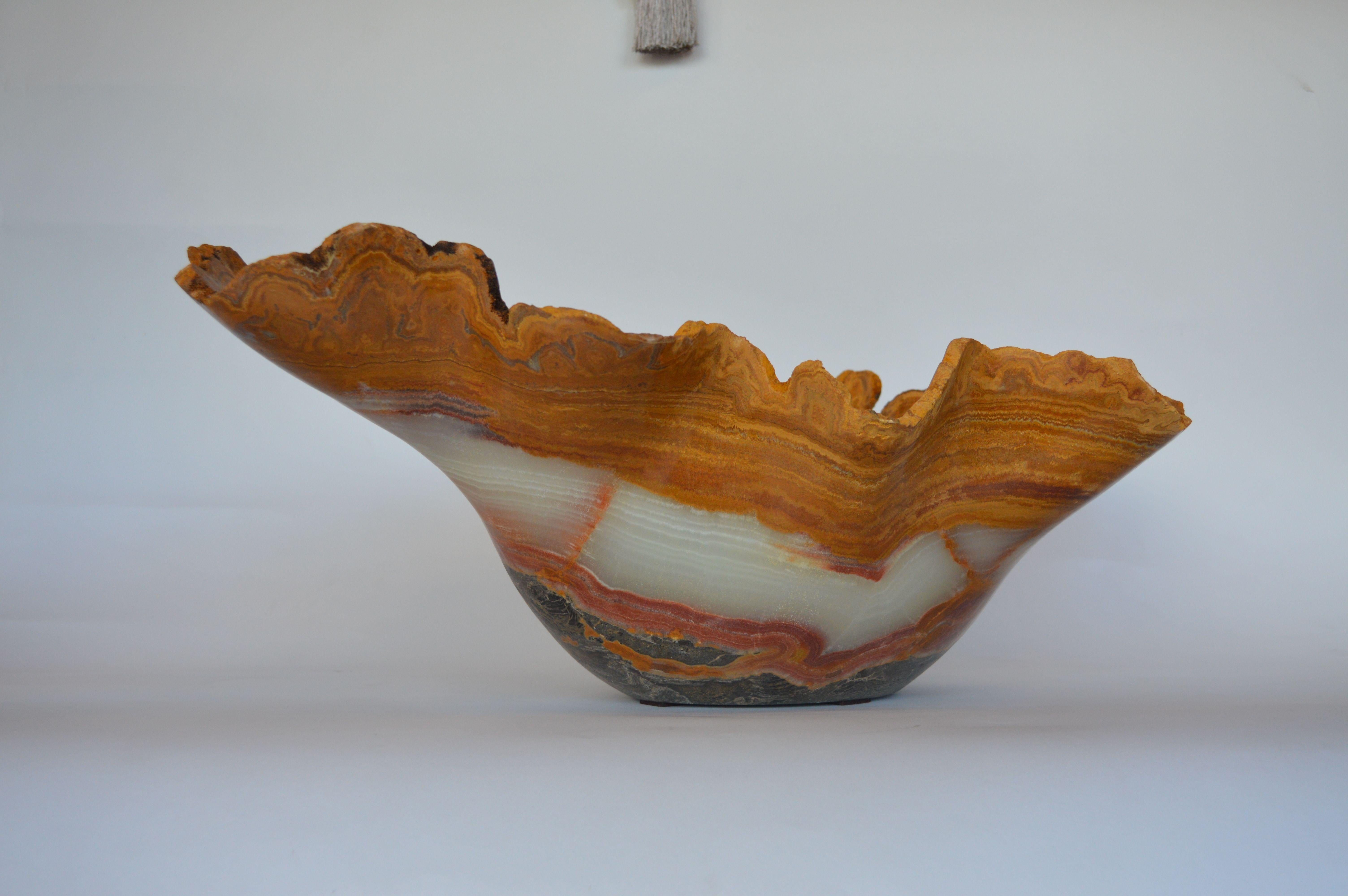 Oversized Onyx Center Bowl, USA, c.1980s For Sale 2