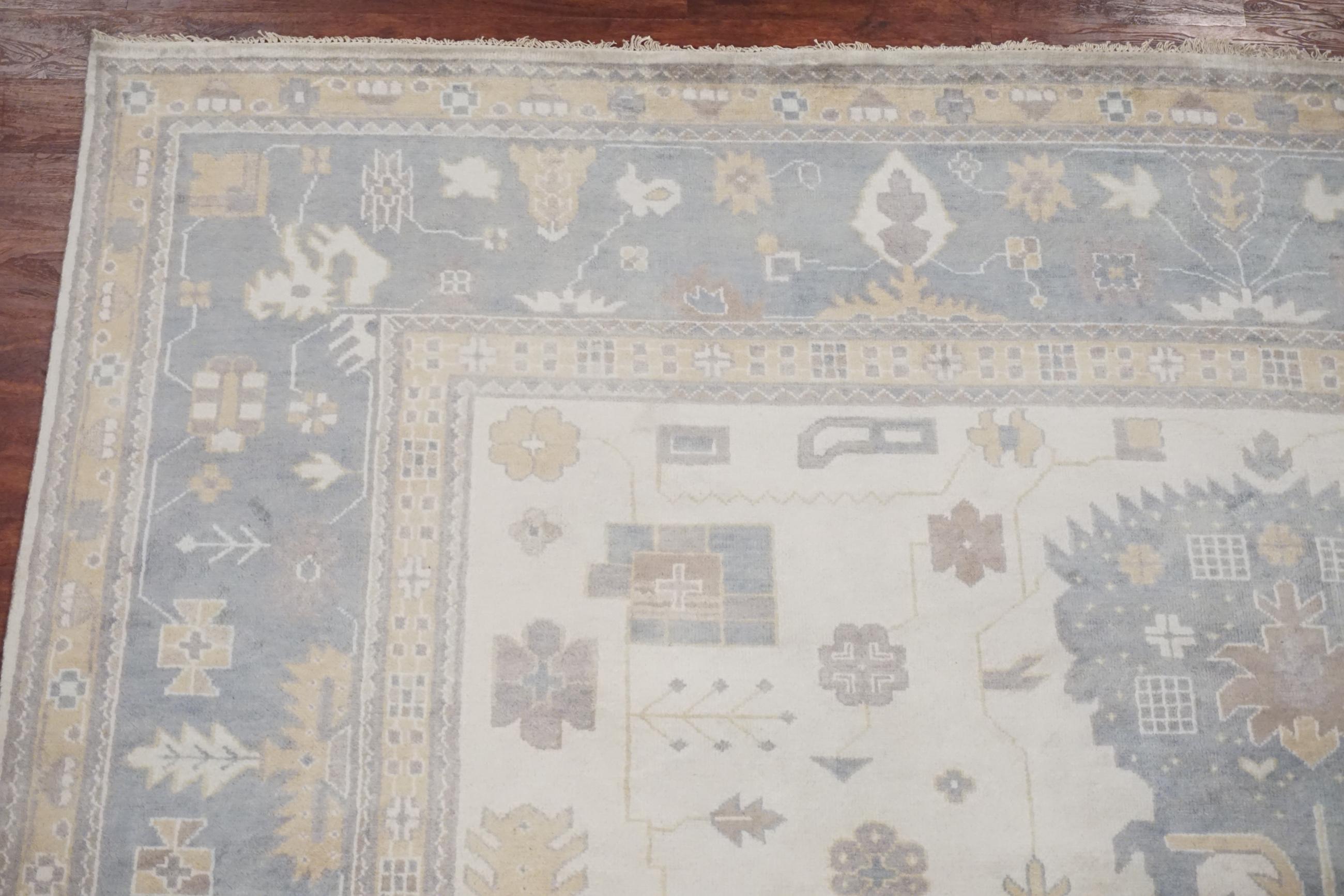 Hand-Knotted Oversized Oushak Rug For Sale