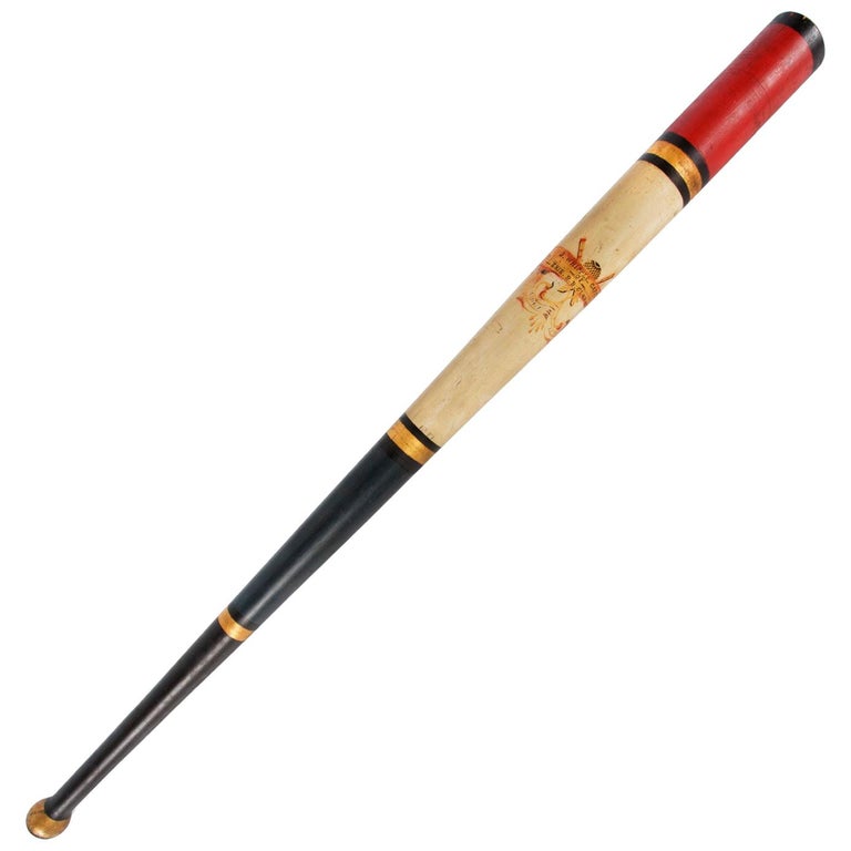 Oversized, PaintDecorated Baseball Bat Presented to J. Whipple For