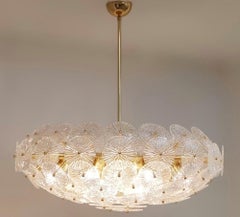 Oversized Pair of Italian Loto Chandeliers, 1970's.