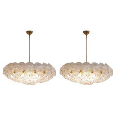Coppia di lampadari Loto oversize, anni '70.