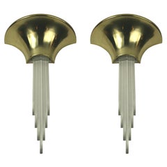 Oversized Pair of Midcentury Wall Sconces, Two Pair Available