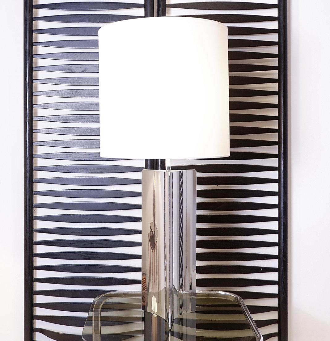 Mid-Century Modern Oversized pair of table lamps in the Willy Rizzo style - 1970s For Sale