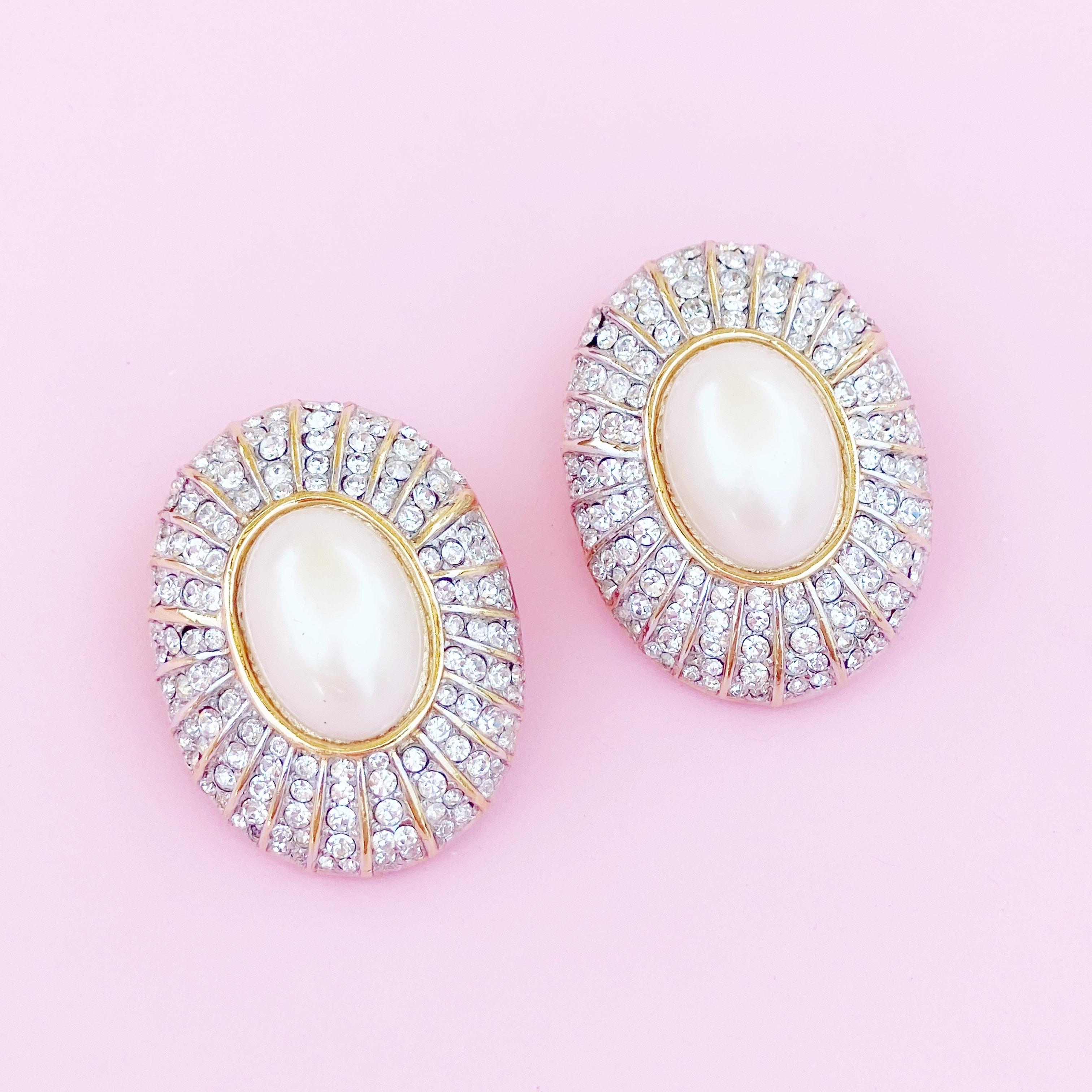 oversized pearl earrings