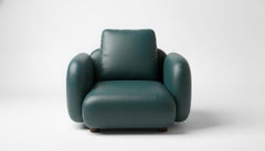 Oversized Pebble Lounge Chair by Mondo Design, Parchment Leather