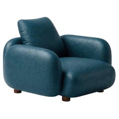 Oversized Pebble Lounge Chair by Mondo Design, Parchment Leather