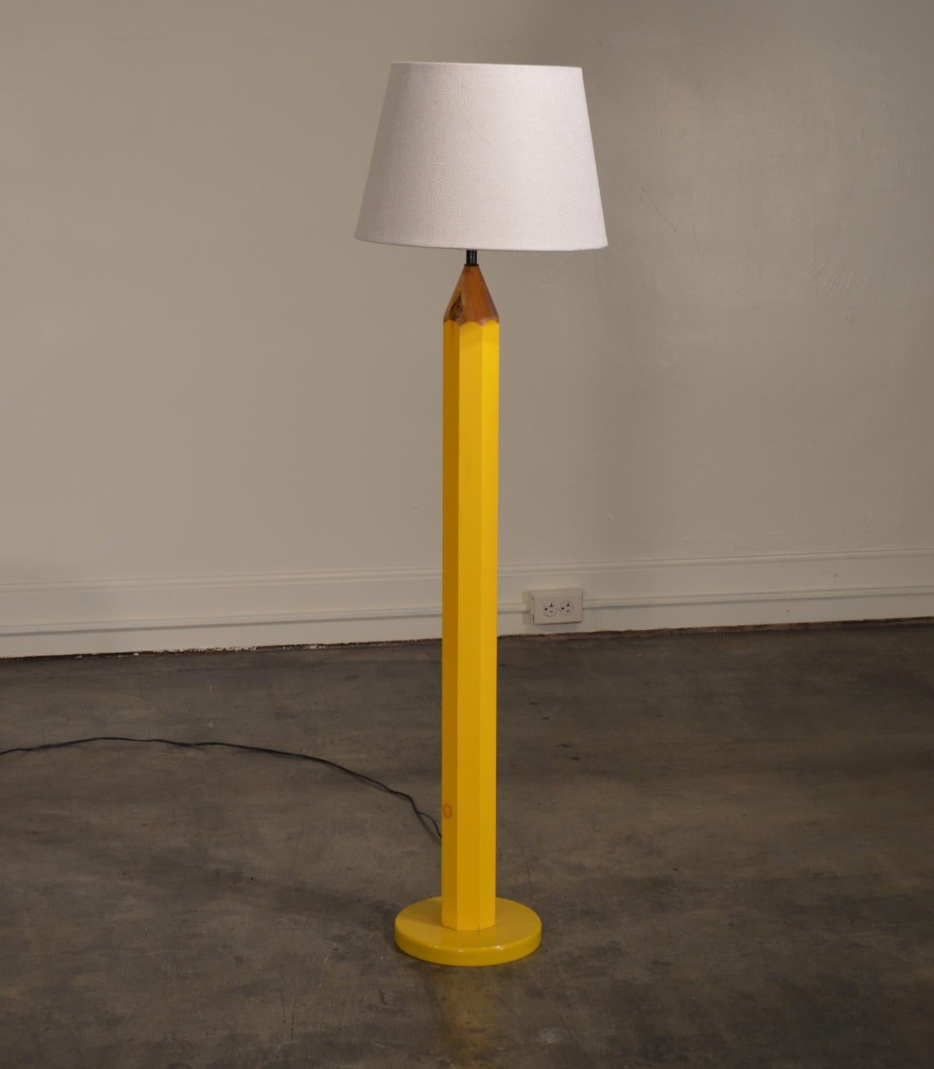 Post-Modern Oversized Pencil Floor Lamp by Lightolier