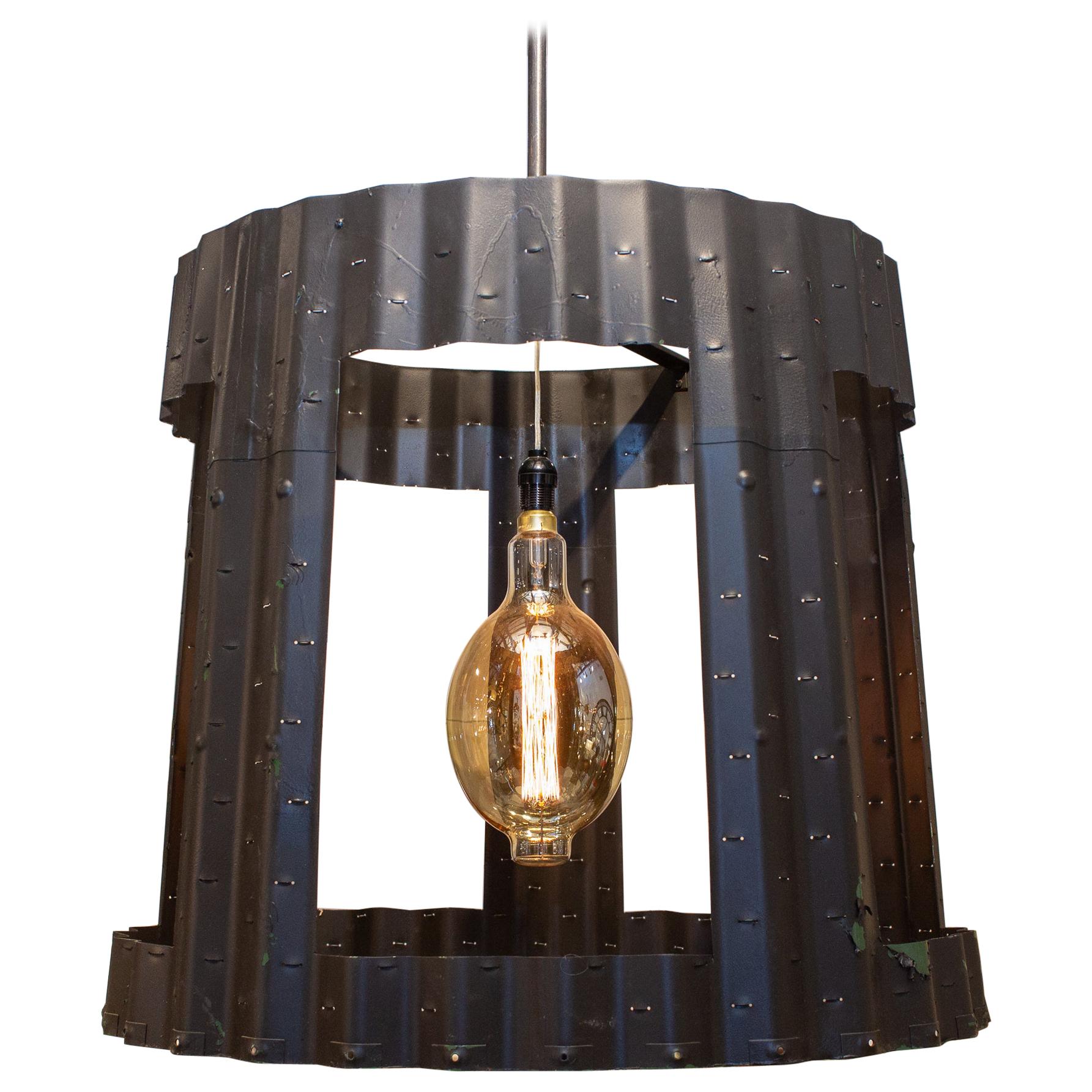 Oversized Pendant Chandelier Crafted from Vintage Aircraft Parts For Sale