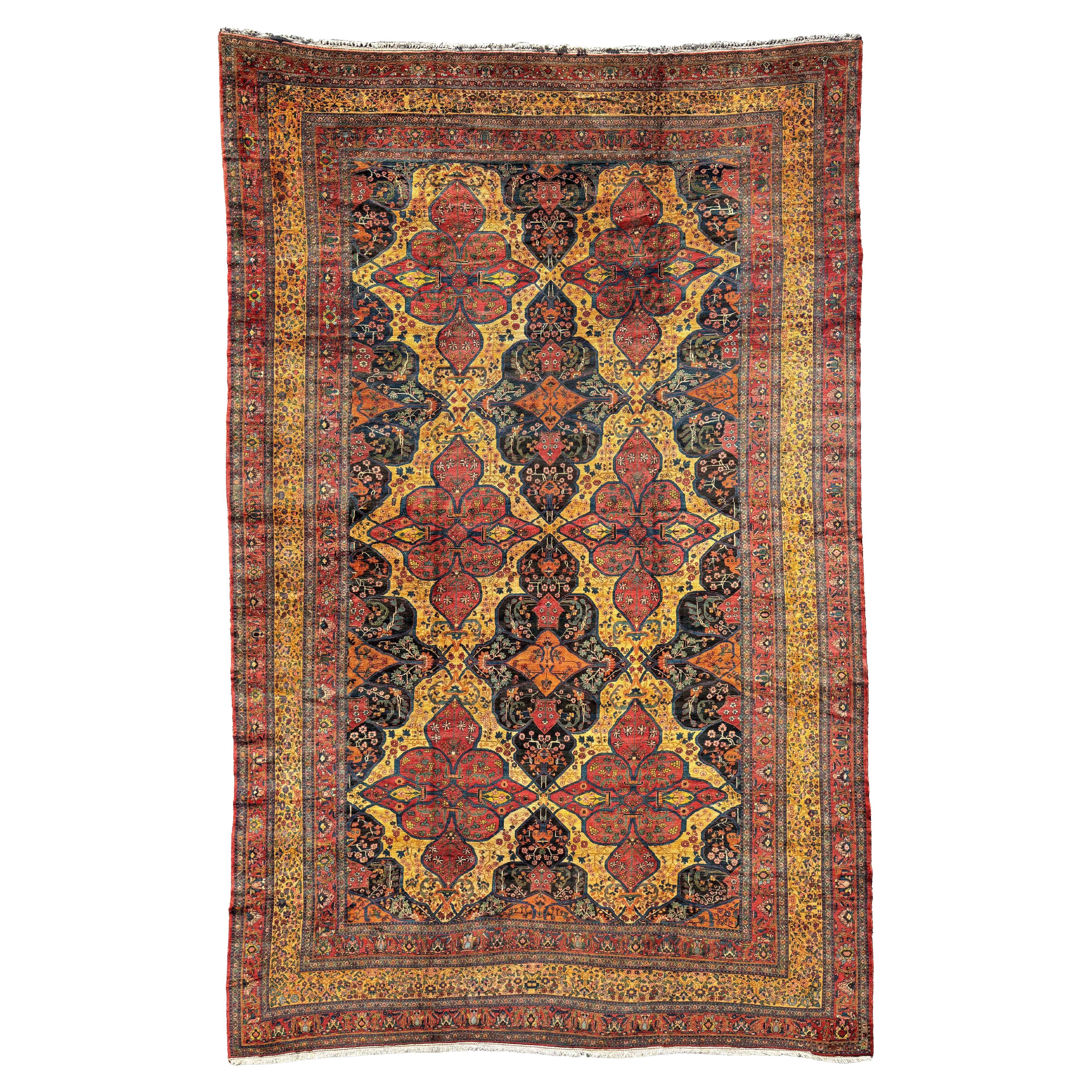 Oversized Persian Bakhtiari Carpet, c. 1900