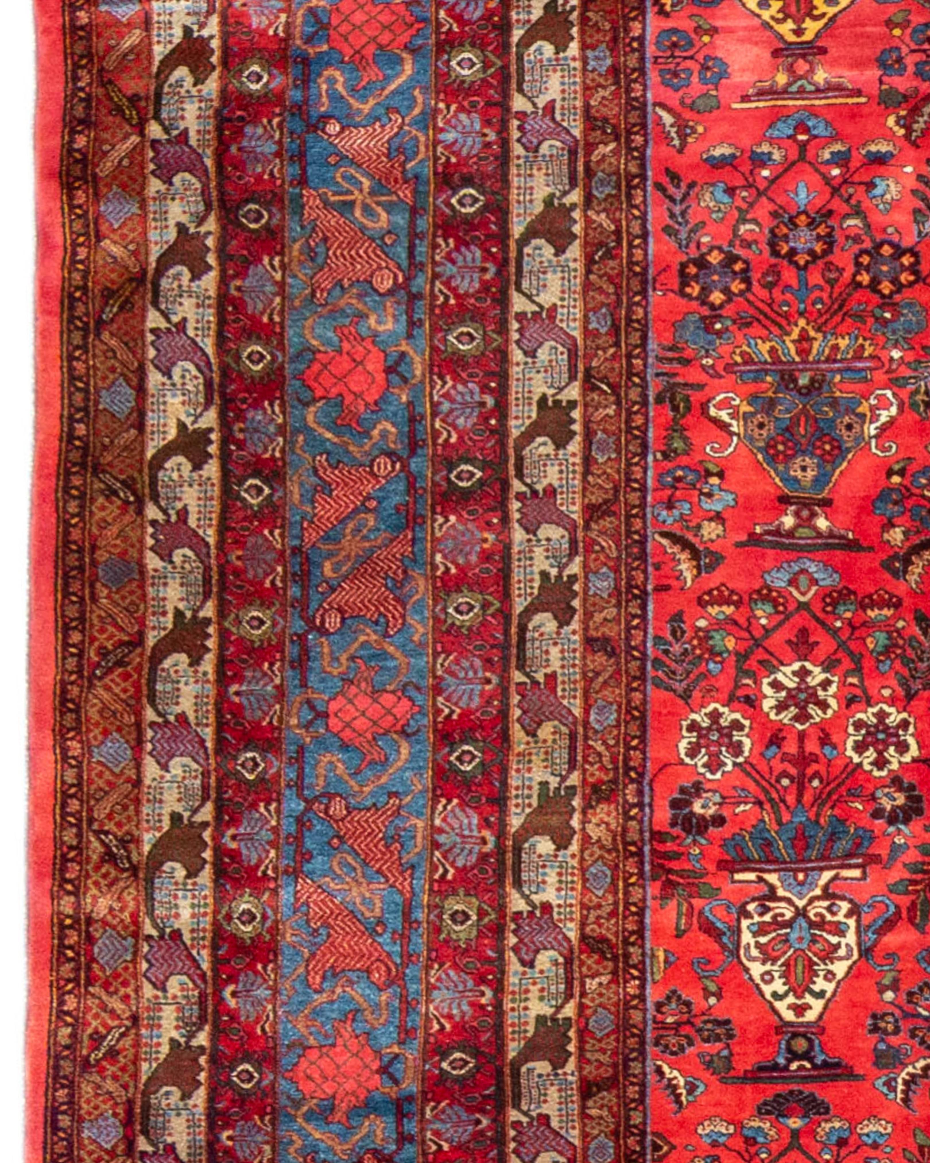 Hand-Knotted Oversized Persian Bidjar Carpet, c. 1900 For Sale