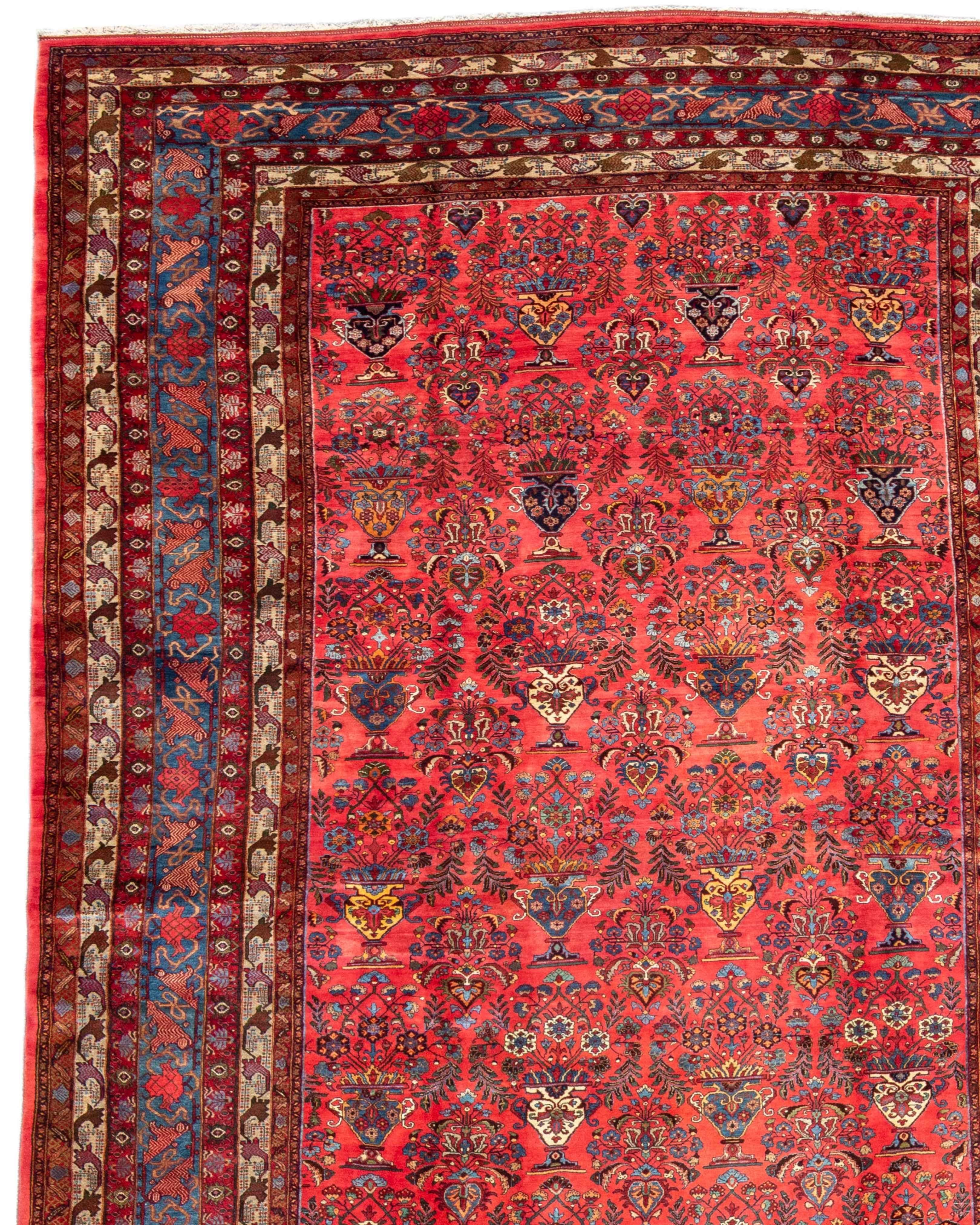 Early 20th Century Oversized Persian Bidjar Carpet, c. 1900 For Sale