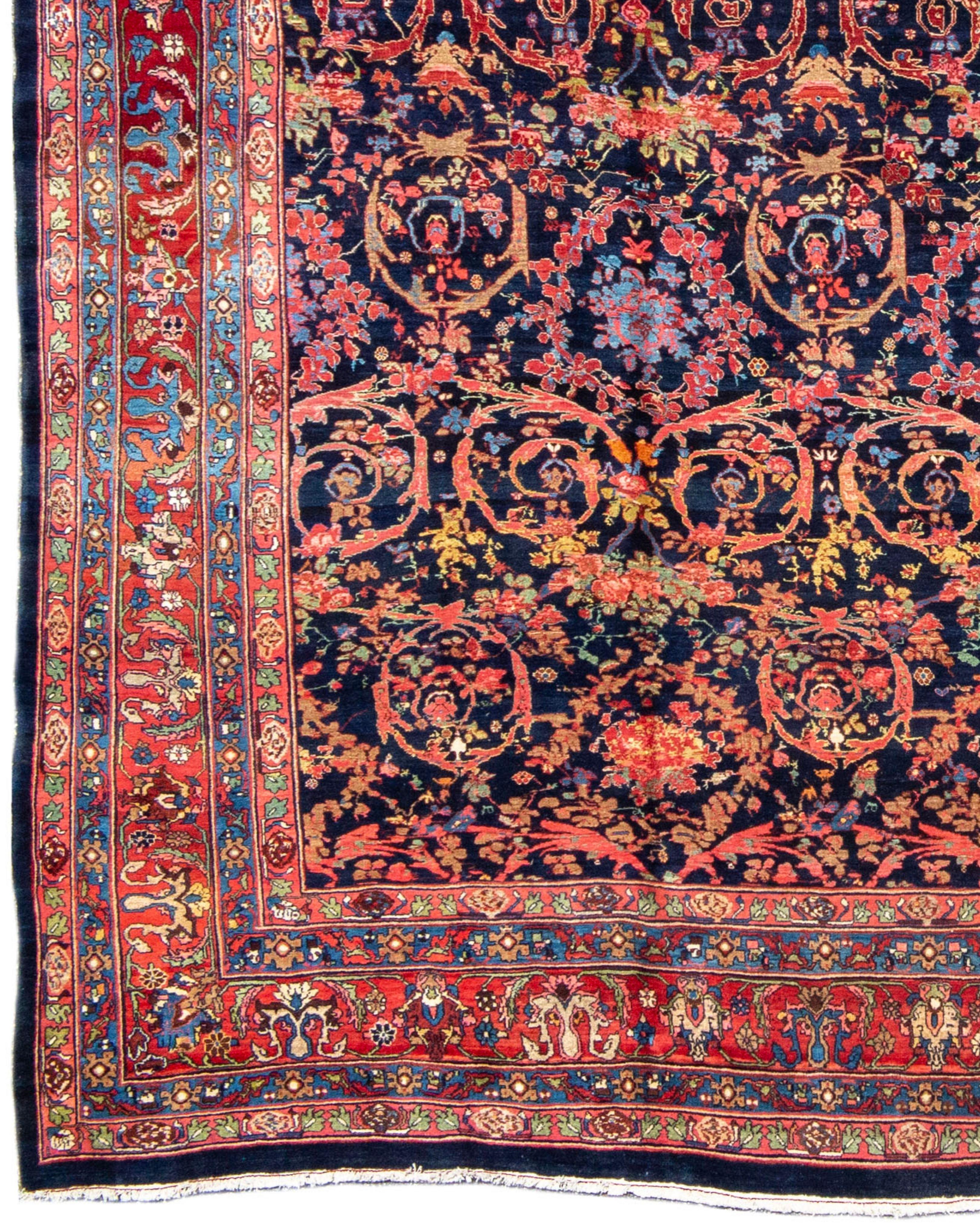 Noué à la main Tapis persan Bidjar surdimensionné, début du 20e siècle en vente