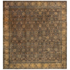 Antique Oversized Persian Tabriz Handmade Rug Size Adjusted