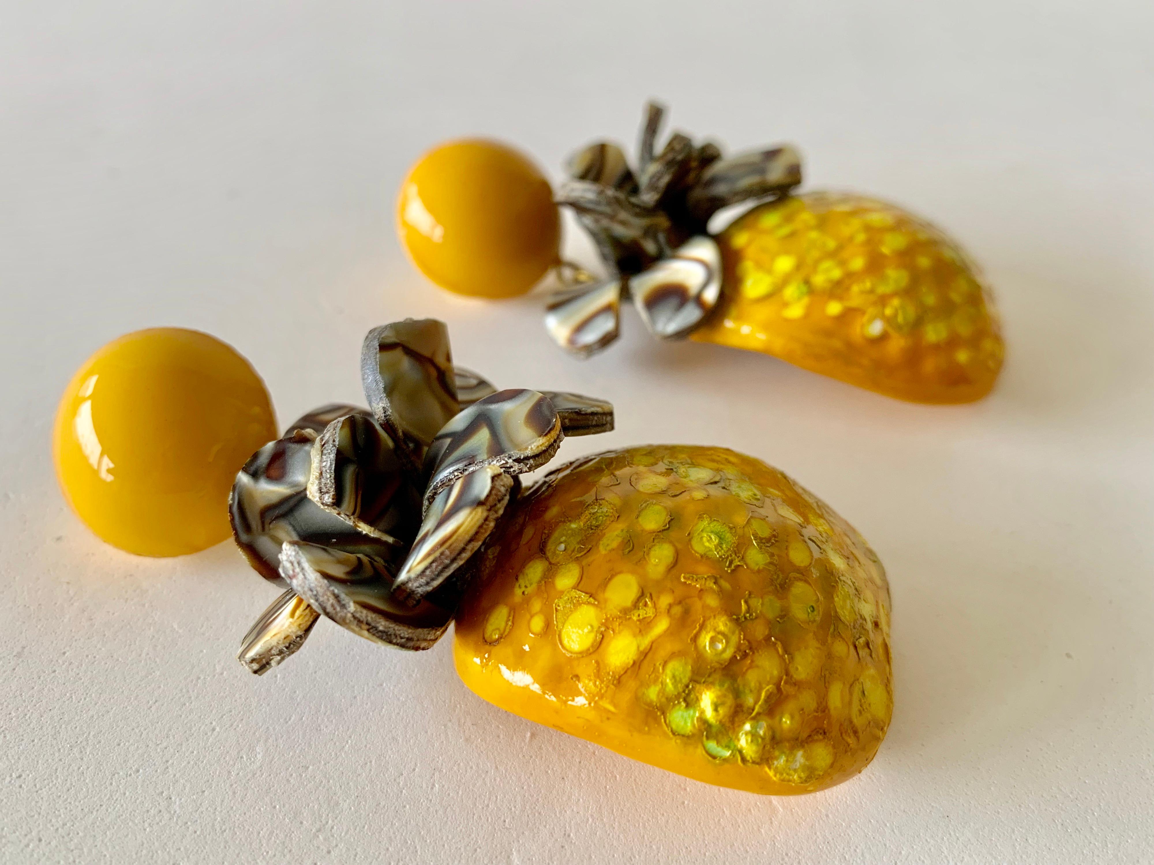 Oversized Pineapple Statement Earrings  6