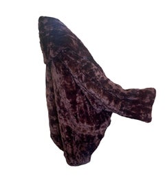 Oversized Plush Faux Fur Coat with Convertible Shawl Collar/Hood, 2000s