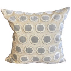 Oversized Polka Dot Grey Velvet with White Accent