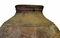 Oversized Portuguese Terracotta Olive Jar or Garden Urn, 18th Century