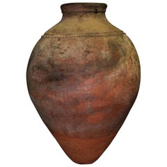 Oversized Portuguese Terracotta Olive Jar or Garden Urn, 18th Century